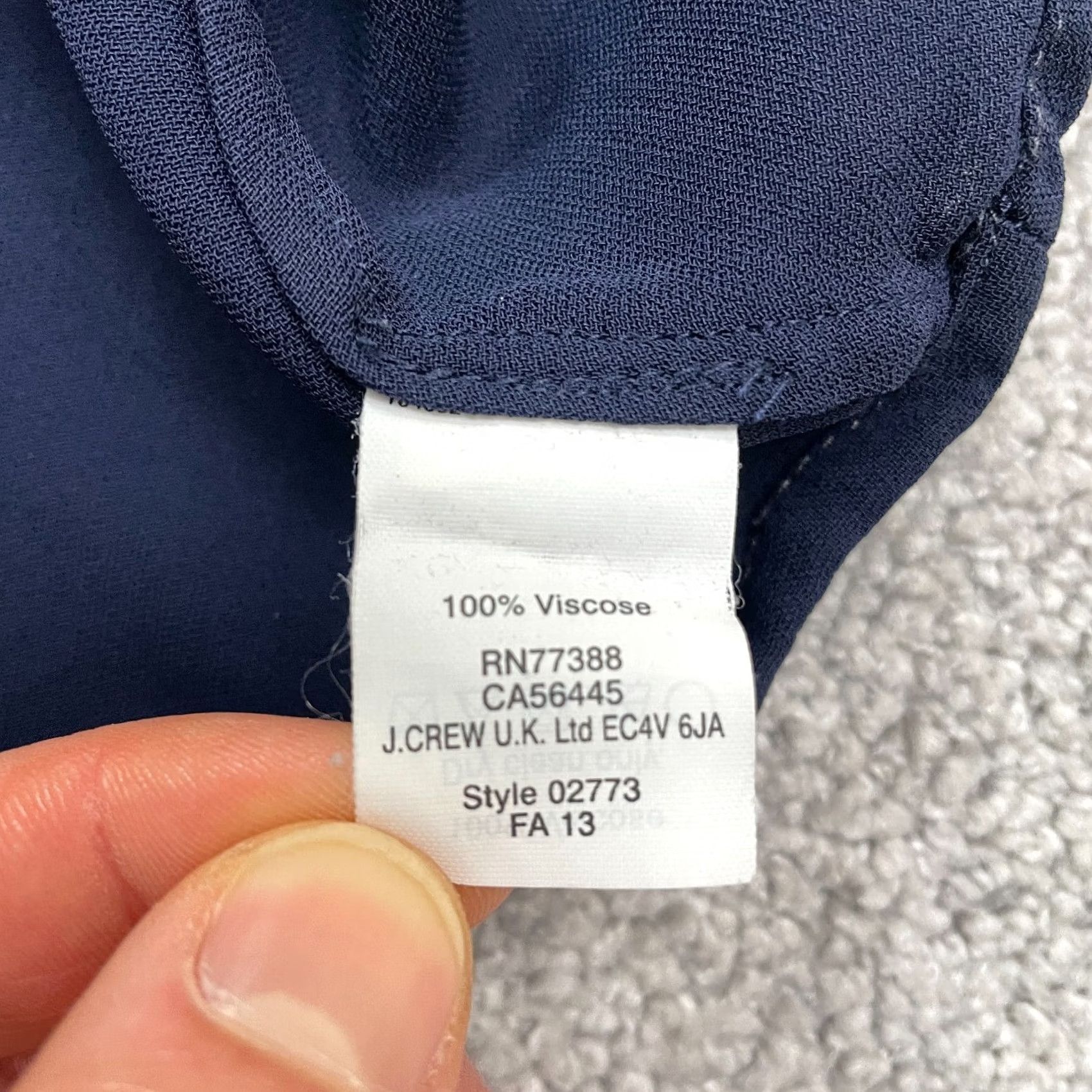 J.Crew J.CREW Halter Tank Top Womens 00 Navy Blue Sleeveless Viscose Casual Size XXS / US 00 / IT 34 - 5 Thumbnail