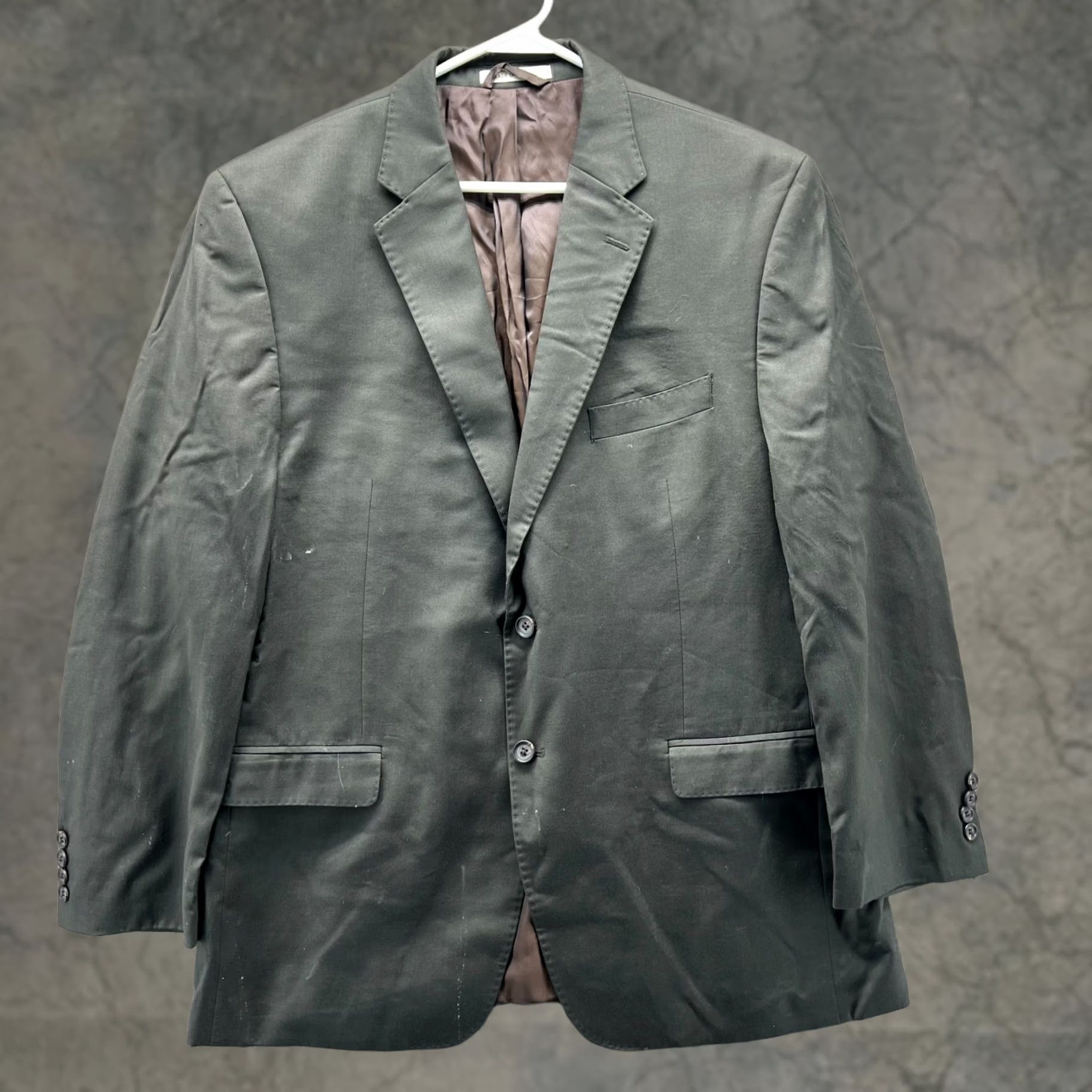 Ralph Lauren VINTAGE Ralph Lauren Blazer Men 44 Gray Sport Coat Single Breasted 2 Piece Jacket Shirt? Size 44R - 1 Thumbnail