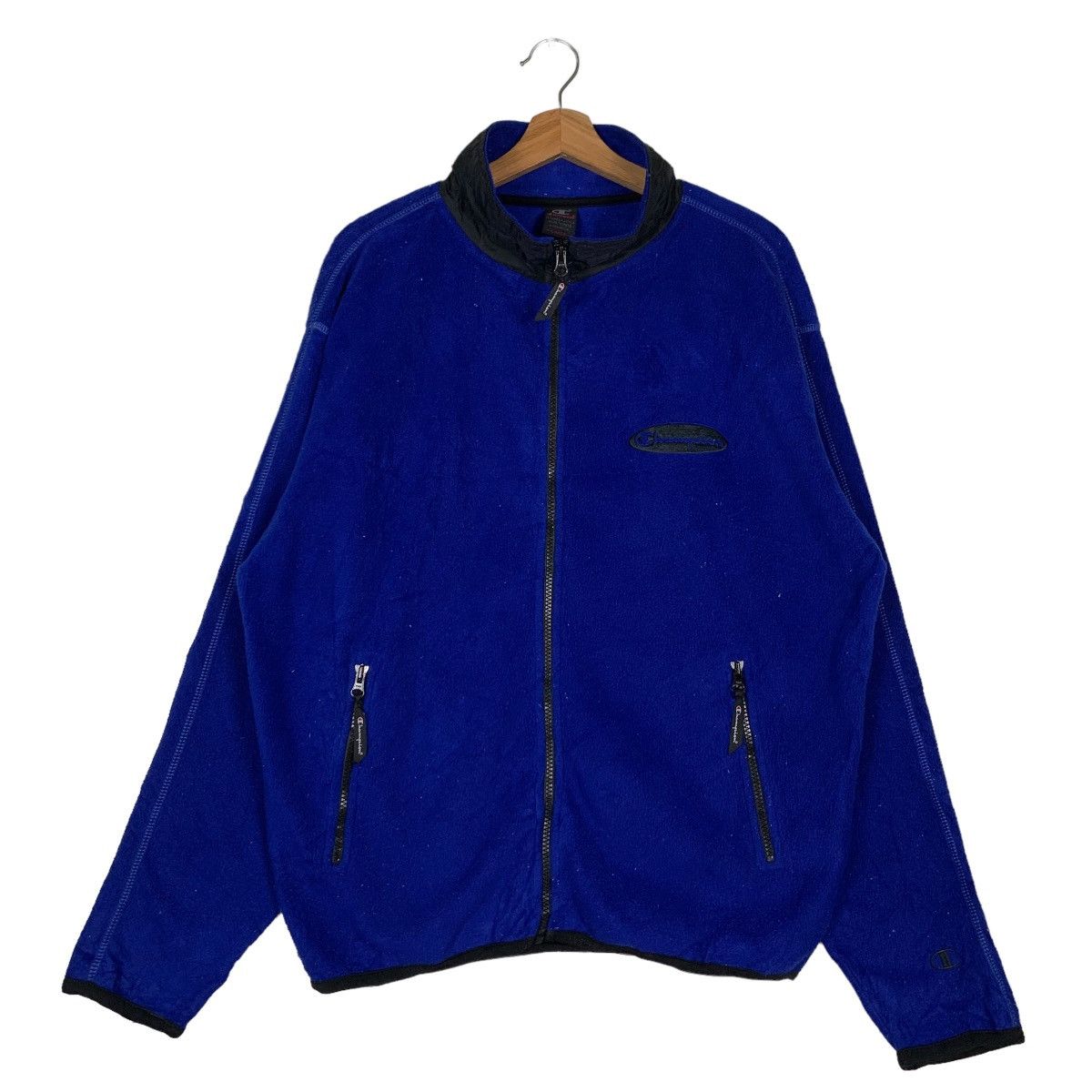 Champion Vintage Champion Embroidery Logo Blue Fleece Jacket #0004-C1 Size US L / EU 52-54 / 3 - 1 Thumbnail