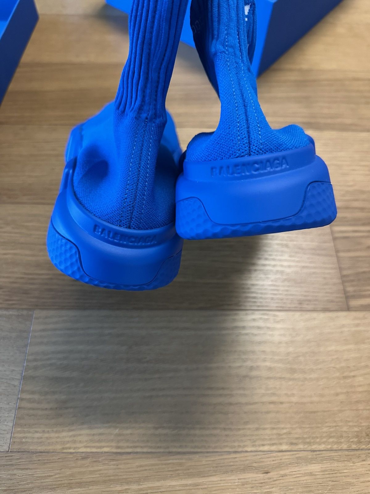 Adidas × Balenciaga ADIDAS × BALENCIAGA SPEED LT / SPEED SNEAKERS IN BLUE Size US 9 / EU 42 - 5 Thumbnail
