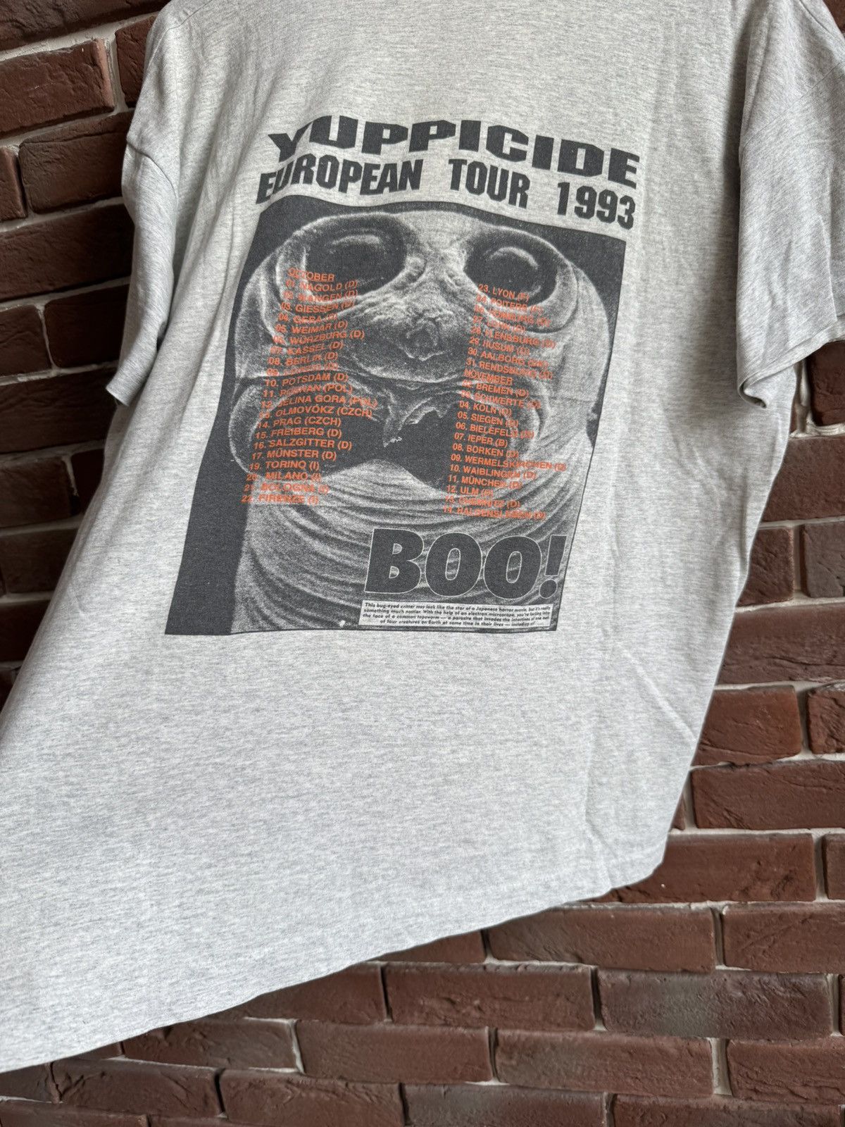 Vintage 90s Rare Yuppicide Euro Tour Hardcor Punk Band Tee