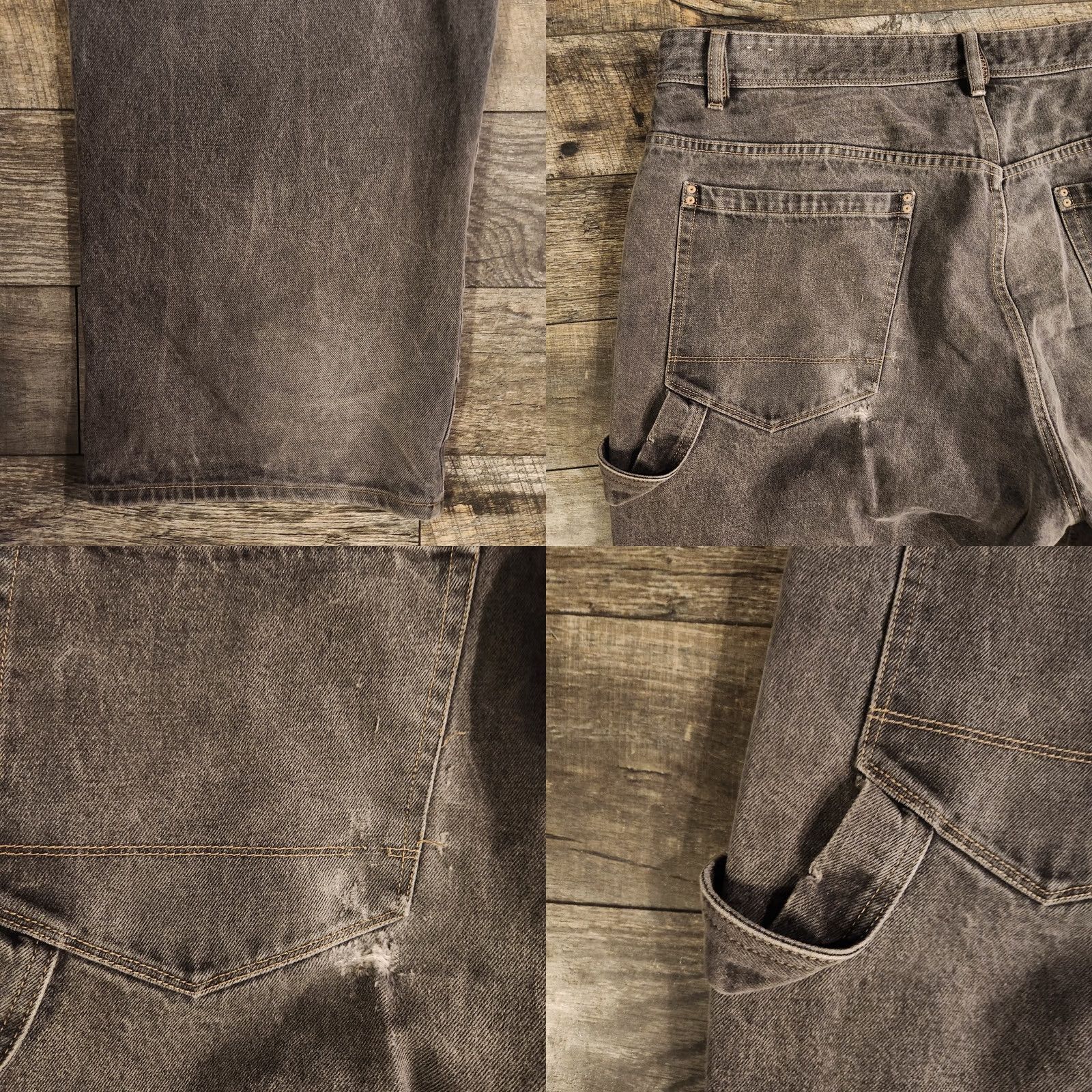 Ecko Unltd. VINTAGE Ecko Unltd Carpenter Jeans Men's 42x33 Black Distressed Baggy Y2K Straight Jeans Mens Size 42 Black Distressed Baggy Cell Size US 42 / EU 58 - 9 Thumbnail