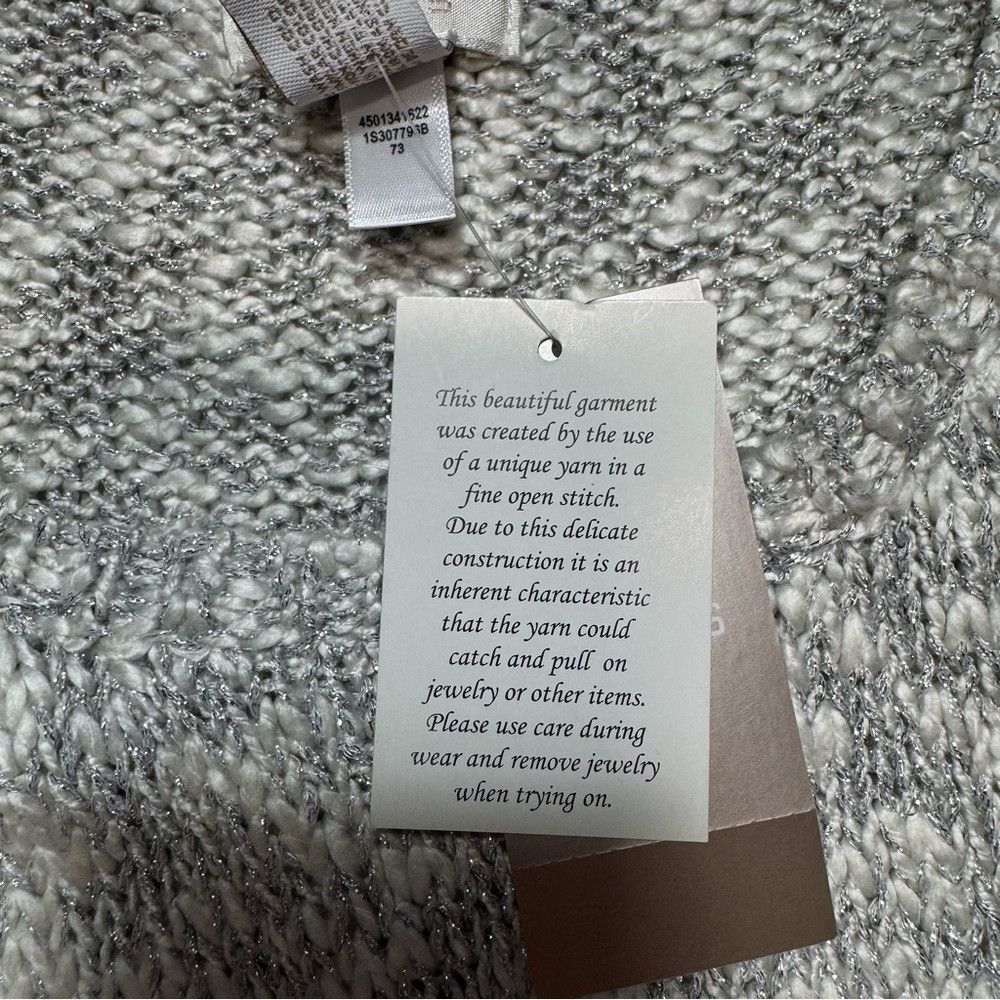 Chicos NWT New $69 Chico's Laurel Knit Ecru Tank Sweater Size 2 US Size L / US 10 / IT 46 - 6 Thumbnail