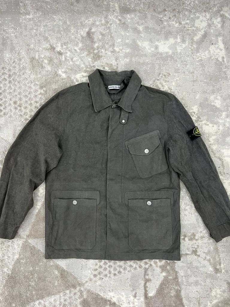 image of Stone Island Daim Vintage Jacket in Grey, Men's (Size XL)
