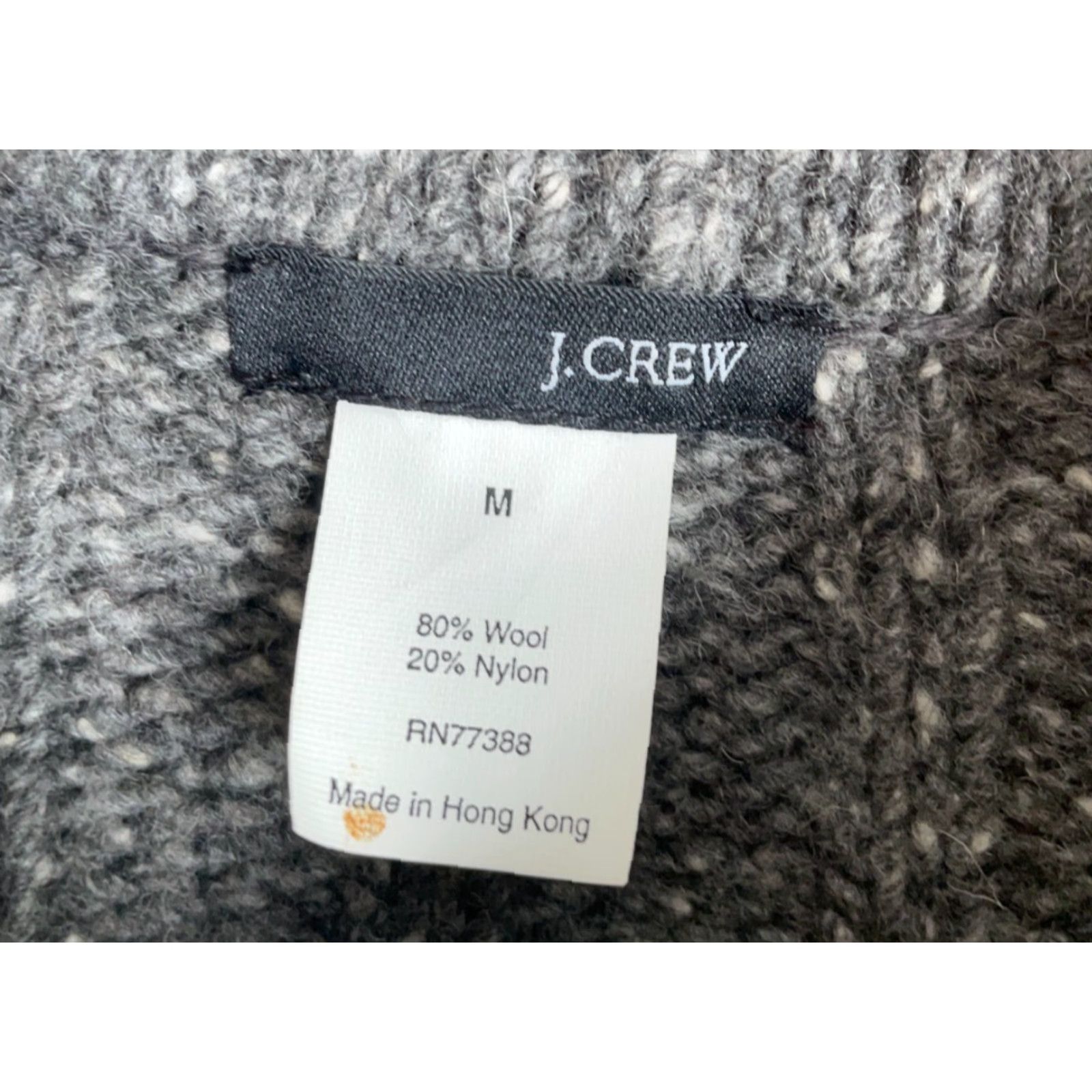 J.Crew VINTAGE J.CREW Cardigan Sweater Women's Medium Gray Wool Knit Collar Preppy 90s Classic Retro Size M / US 6-8 / IT 42-44 - 3 Thumbnail