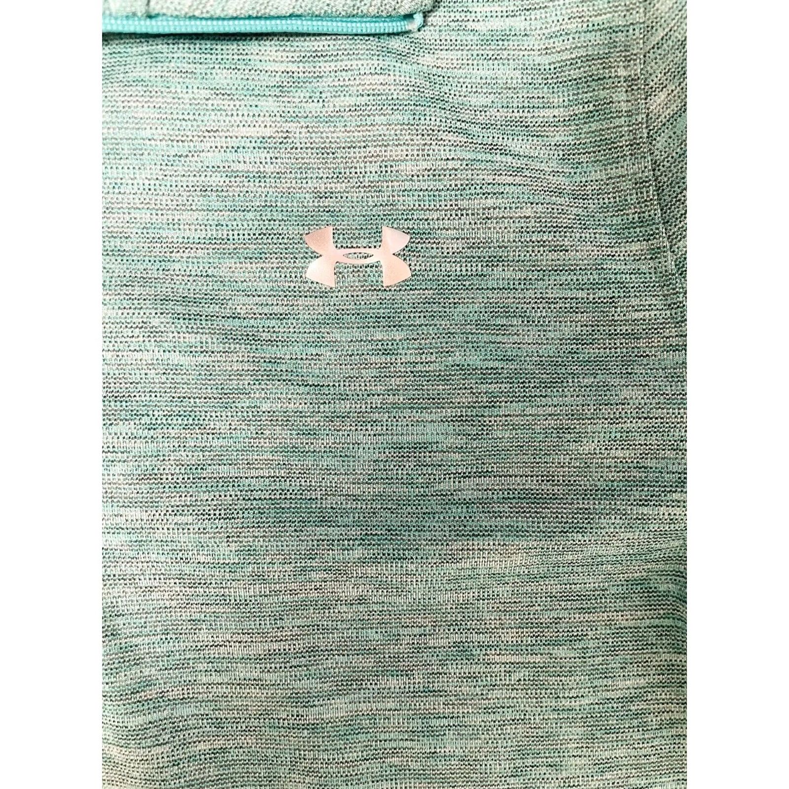 Under Armour Under Armour Heat Gear Women's 1/4 Zip Sweater Pullover Green Sz S Jacket Activewear Size S / US 4 / IT 40 - 4 Thumbnail