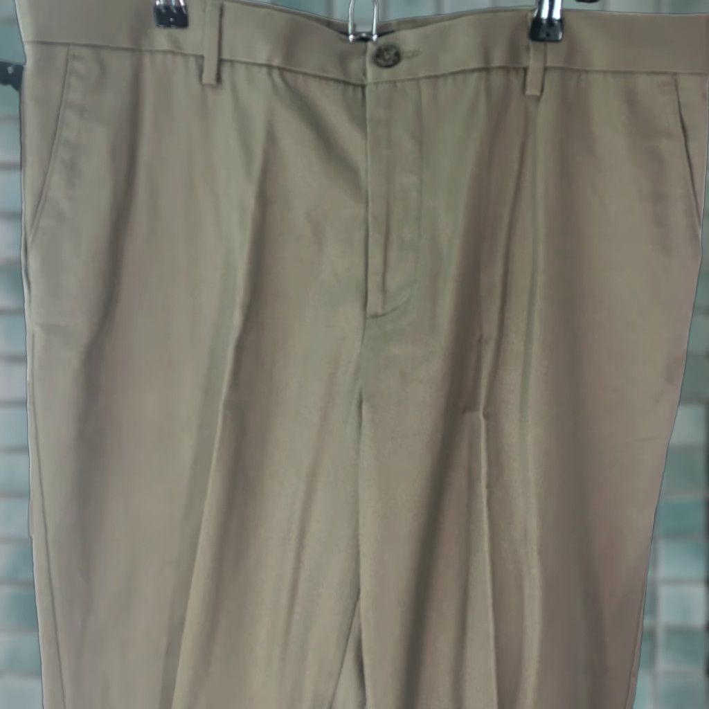 Dockers DOCKERS Mens Casual Flat Front Straight Kaki Trouser Dress Pants Size 38 X32 Size US 38 / EU 54 - 1 Thumbnail