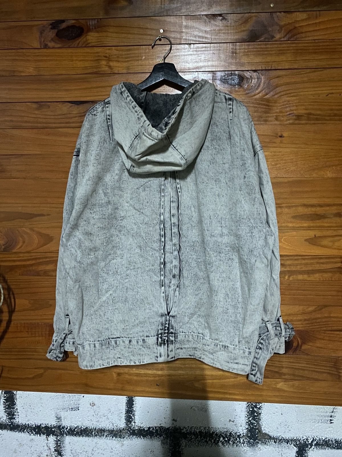 Japanese Brand CLEL Washed Gray Oversized Denim Hooded Jacket – Vintage Size US L / EU 52-54 / 3 - 7 Thumbnail