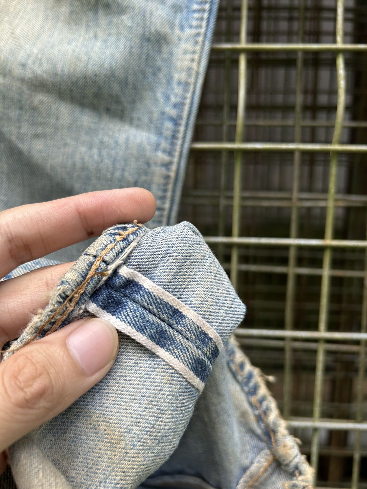 Levi's × Vintage 70's THRASHED Levi's 6 Reconstructed Repair Denim Size US 33 - 8 Thumbnail