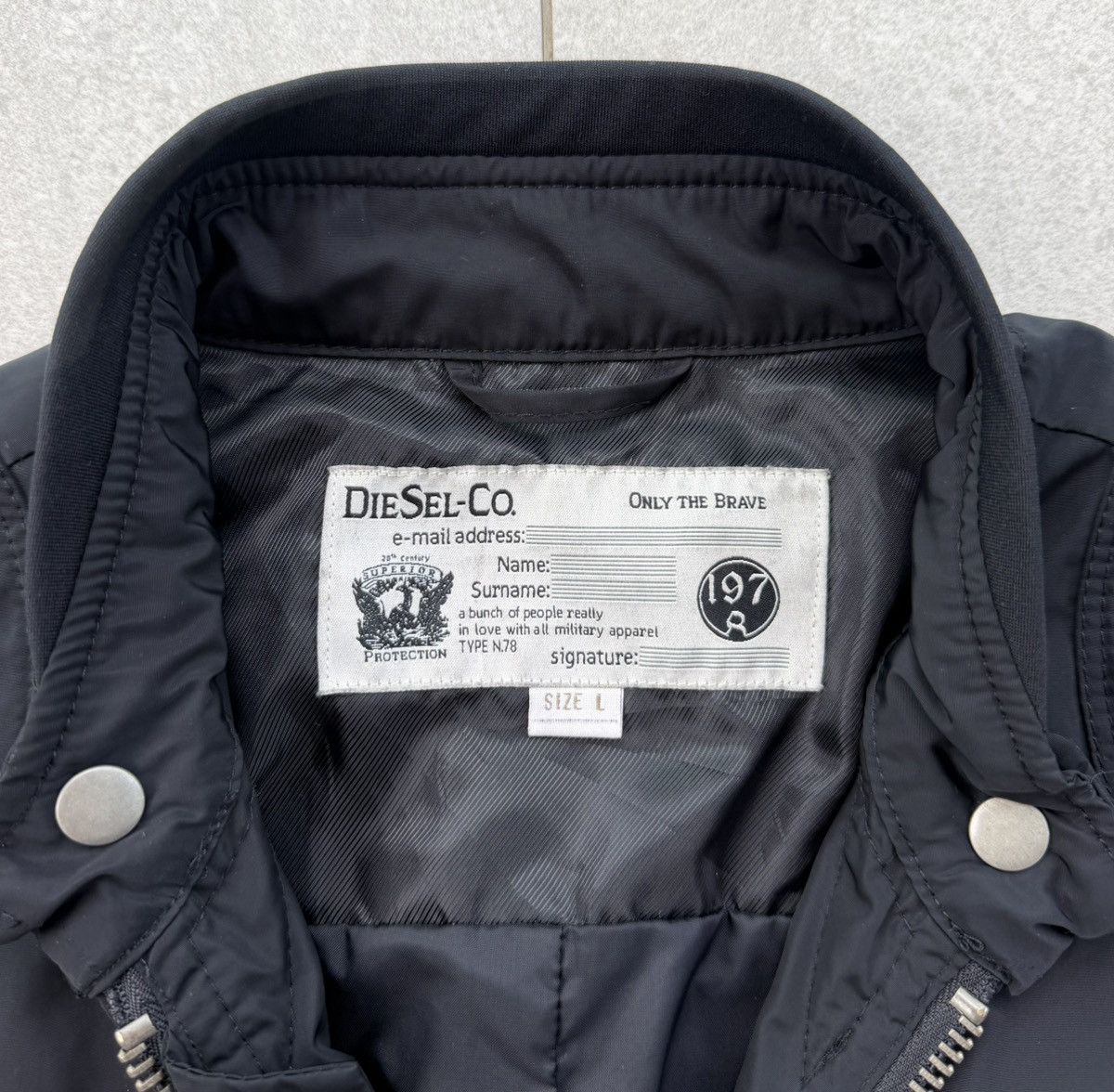 Diesel Diesel Teflon Fabric Protection Rider Zipper Bomber Jacket Size US L / EU 52-54 / 3 - 18 Thumbnail