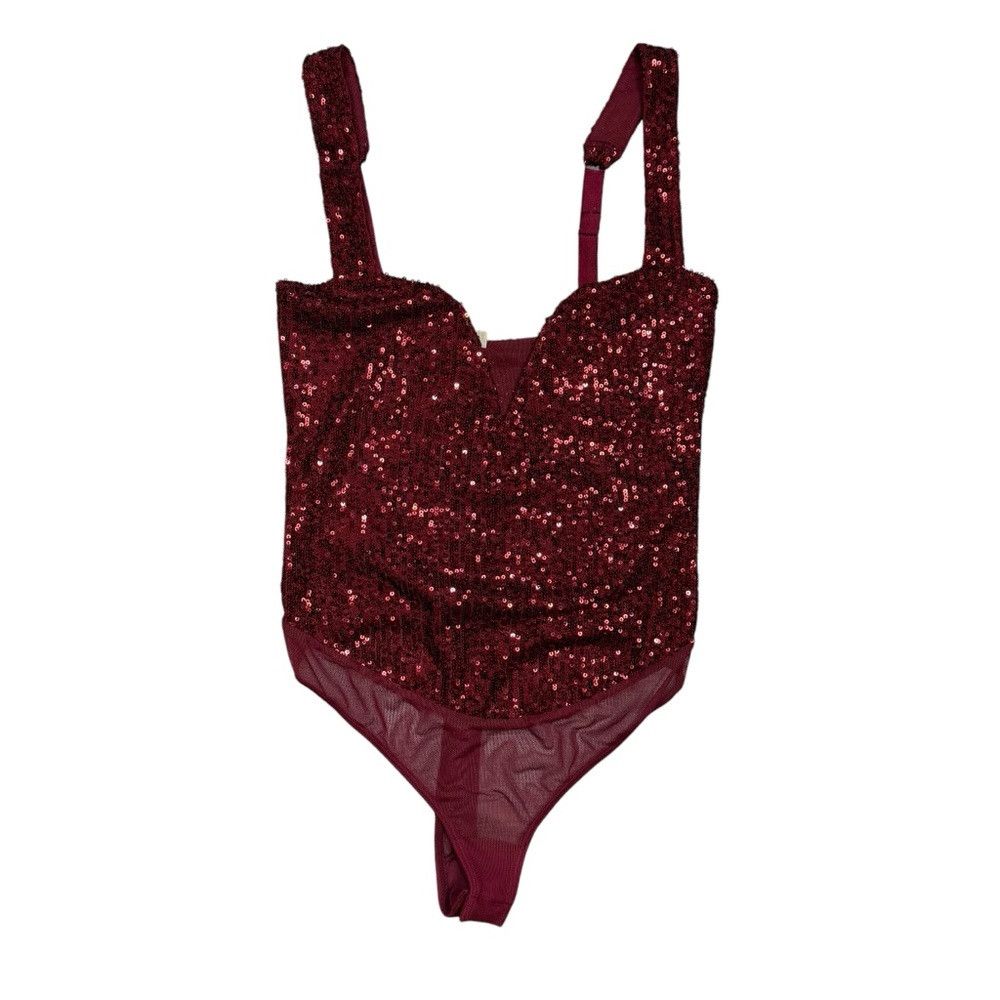 Free People New Free People Intimately FP Sparks Fly Red Bodysuit Size Size XS / US 0-2 / IT 36-38 - 2 Thumbnail