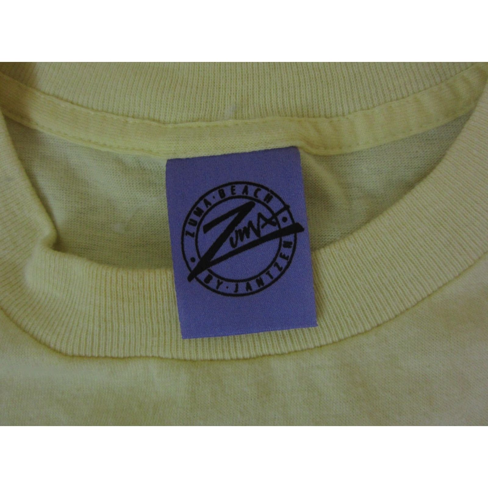 Vintage VINTAGE Zuma Shirt Mens L Yellow USA 80s Surf Skate Surfing Tank Shirt T-Shirt Clothing Athletic Mens Size US L / EU 52-54 / 3 - 4 Thumbnail