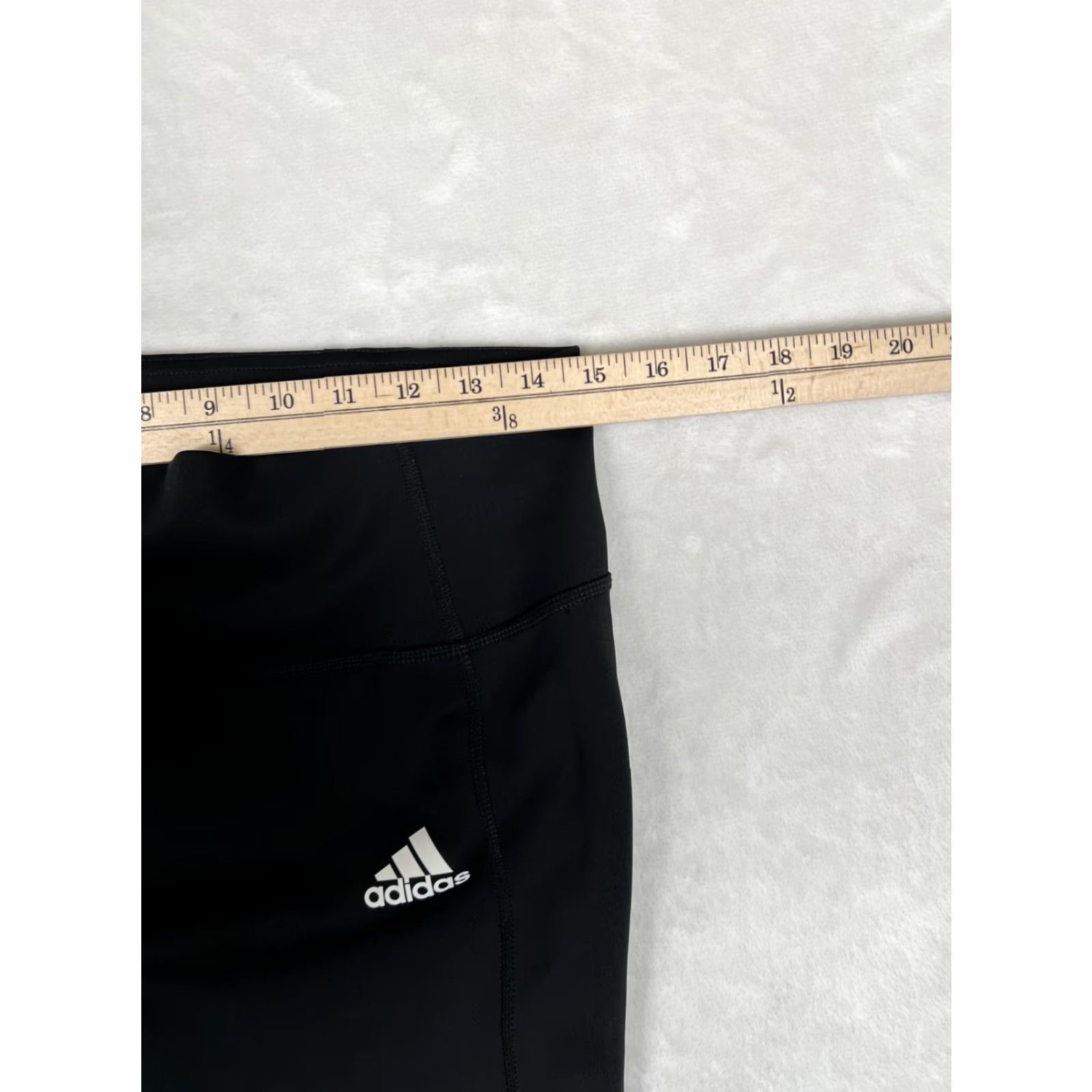 Adidas Adidas Leggings Women L Black Aeroready 3-Stripes Ankle Gym Running Yoga Athletic Size 36" / US 14 / IT 50 - 3 Thumbnail