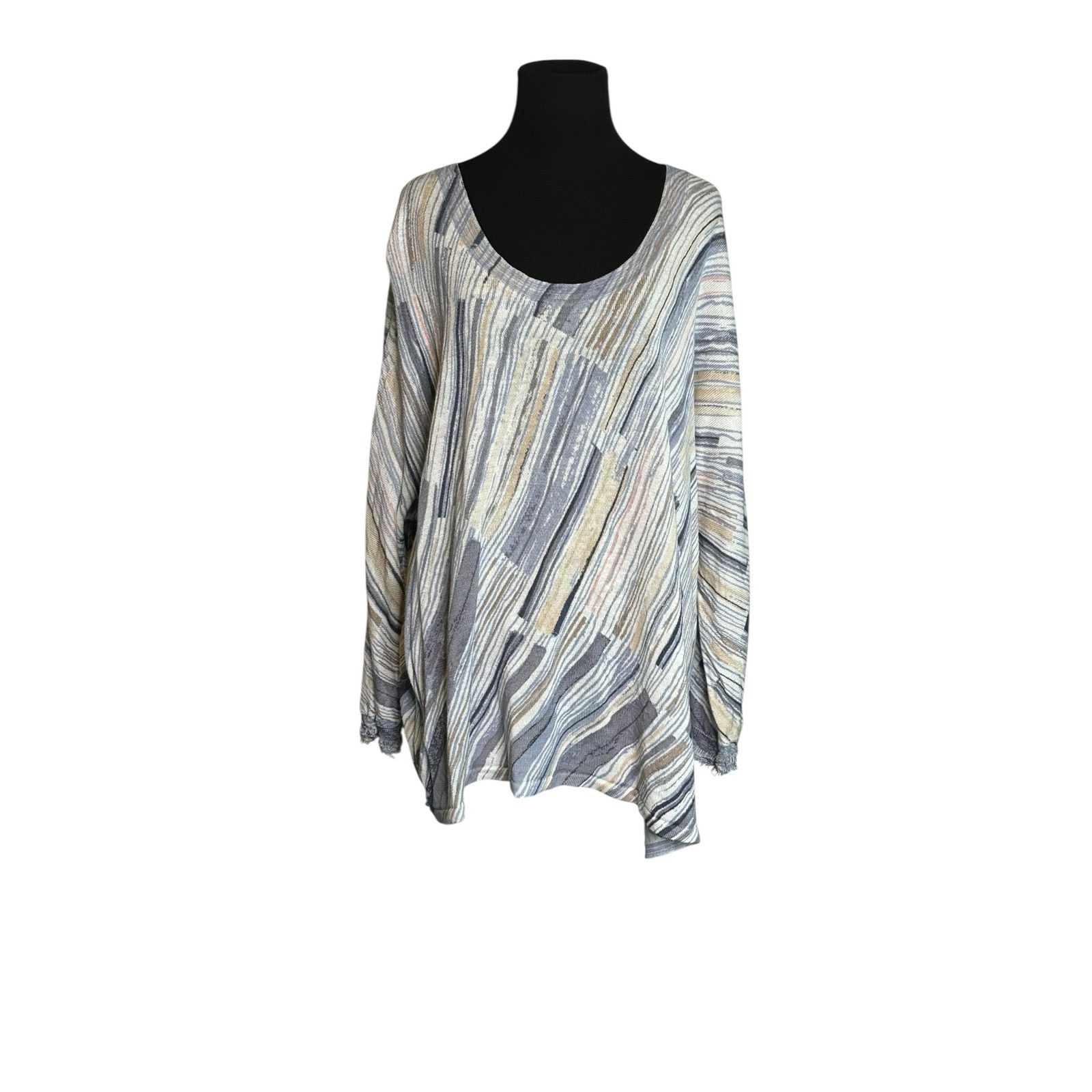 NIC+ZOE Nic + Zoe blue stripes lightweight tunic sweater size 3X Size 3XL / US 20-22 - 15 Thumbnail