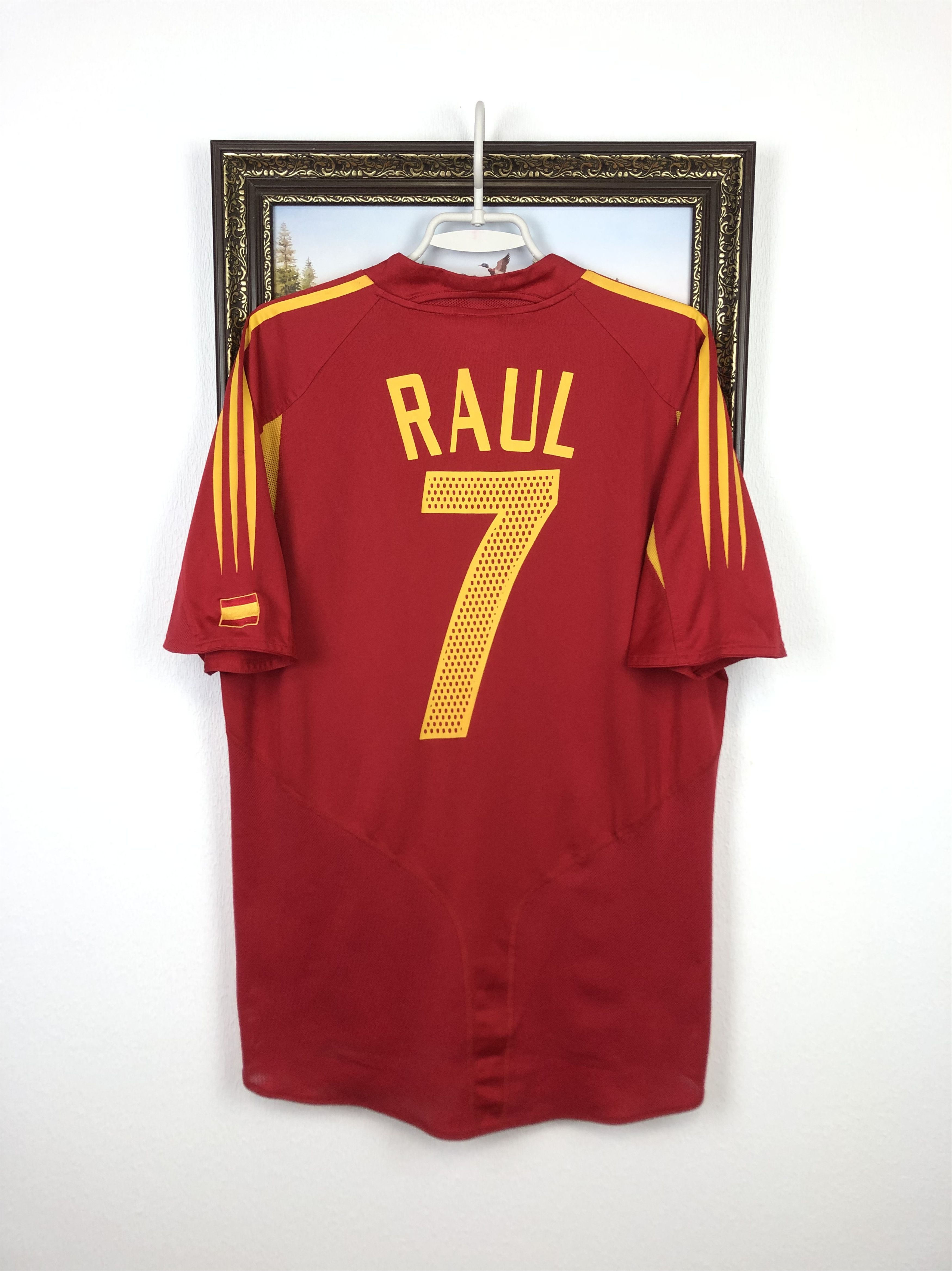 Spain football shirt Tee Soccer Raul Football Jersey Adidas