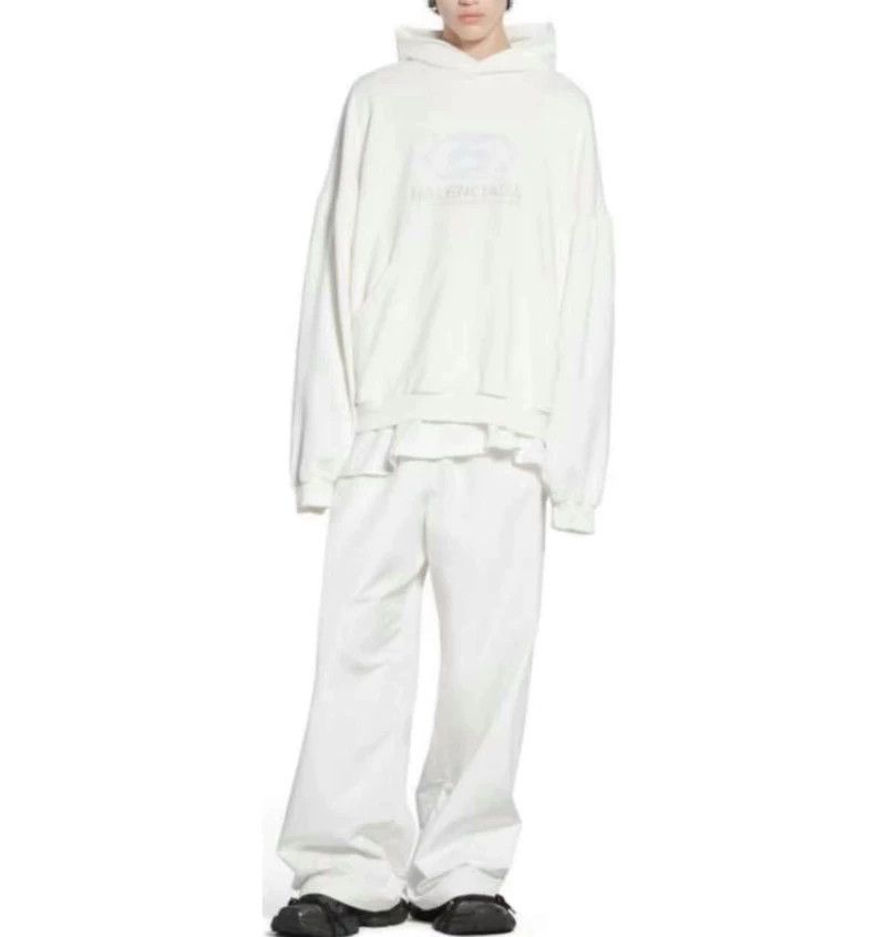 Balenciaga Balenciaga 24ss Surfer White Surf Worn Hoodie 2503-Nextarro Size US L / EU 52-54 / 3 - 2 Thumbnail