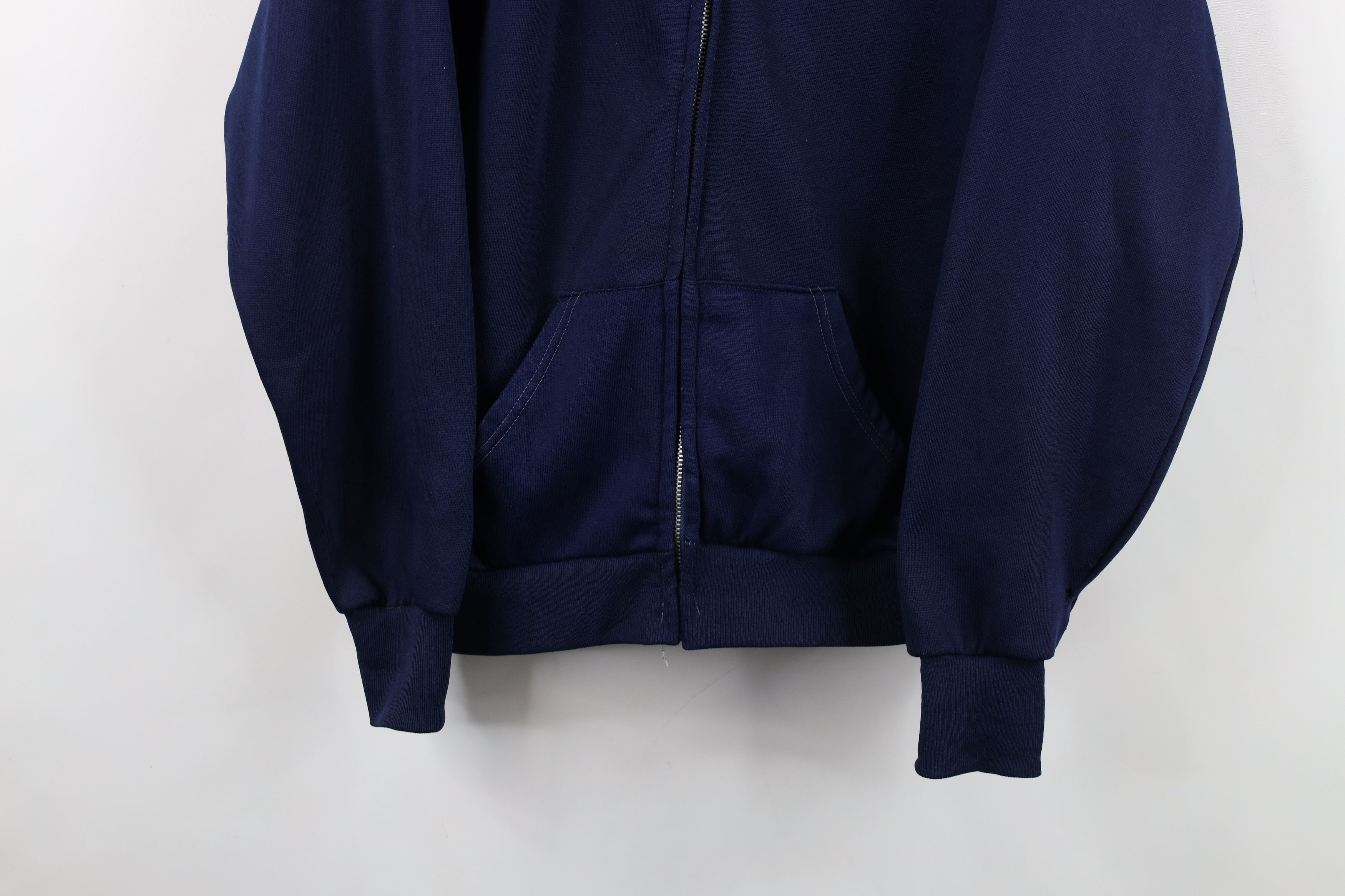 Vintage Vintage 70s Streetwear Blank Full Zip Hoodie Sweatshirt USA Size US XL / EU 56 / 4 - 3 Thumbnail
