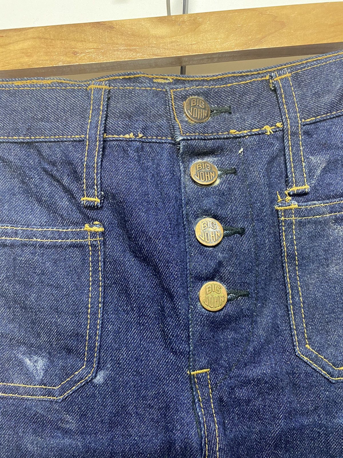 Big John × Japanese Brand Vintage Big John Denim Jeans Button Fly Flare Bootcut Pants Size 28" / US 6 / IT 42 - 9 Thumbnail