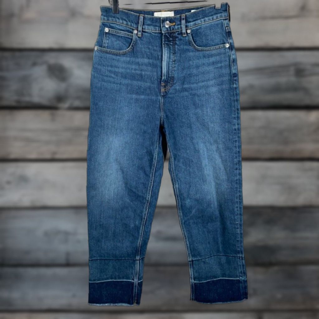 Everlane Everlane High Rise Straight Leg Jeans Women's 29 Blue Denim Regular Fit Size 29" - 1 Thumbnail