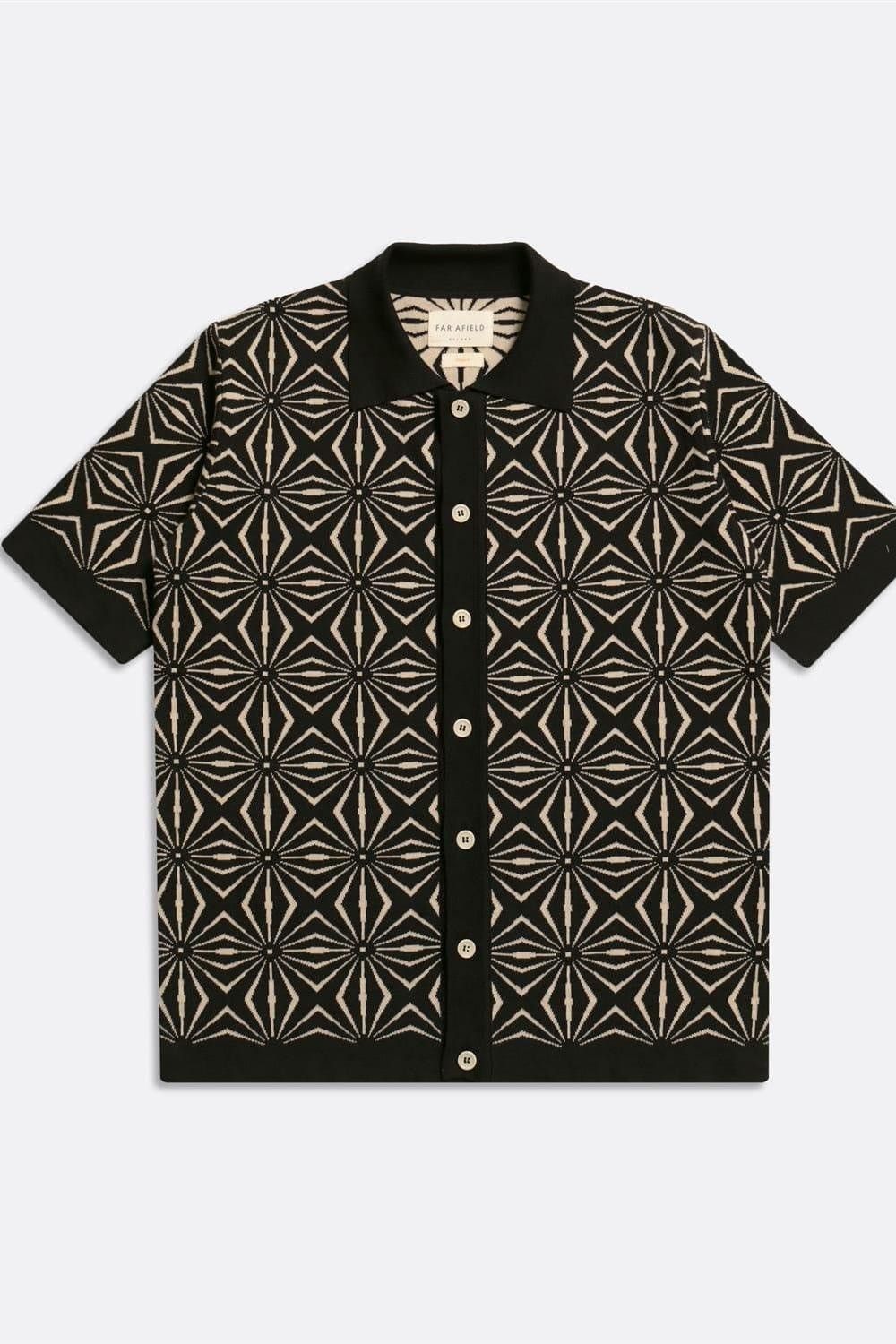 Far Afield Far Afield Pattern Polo Neck Short Sleeve Men's Knitwear Size US S / EU 44-46 / 1 - 5 Thumbnail