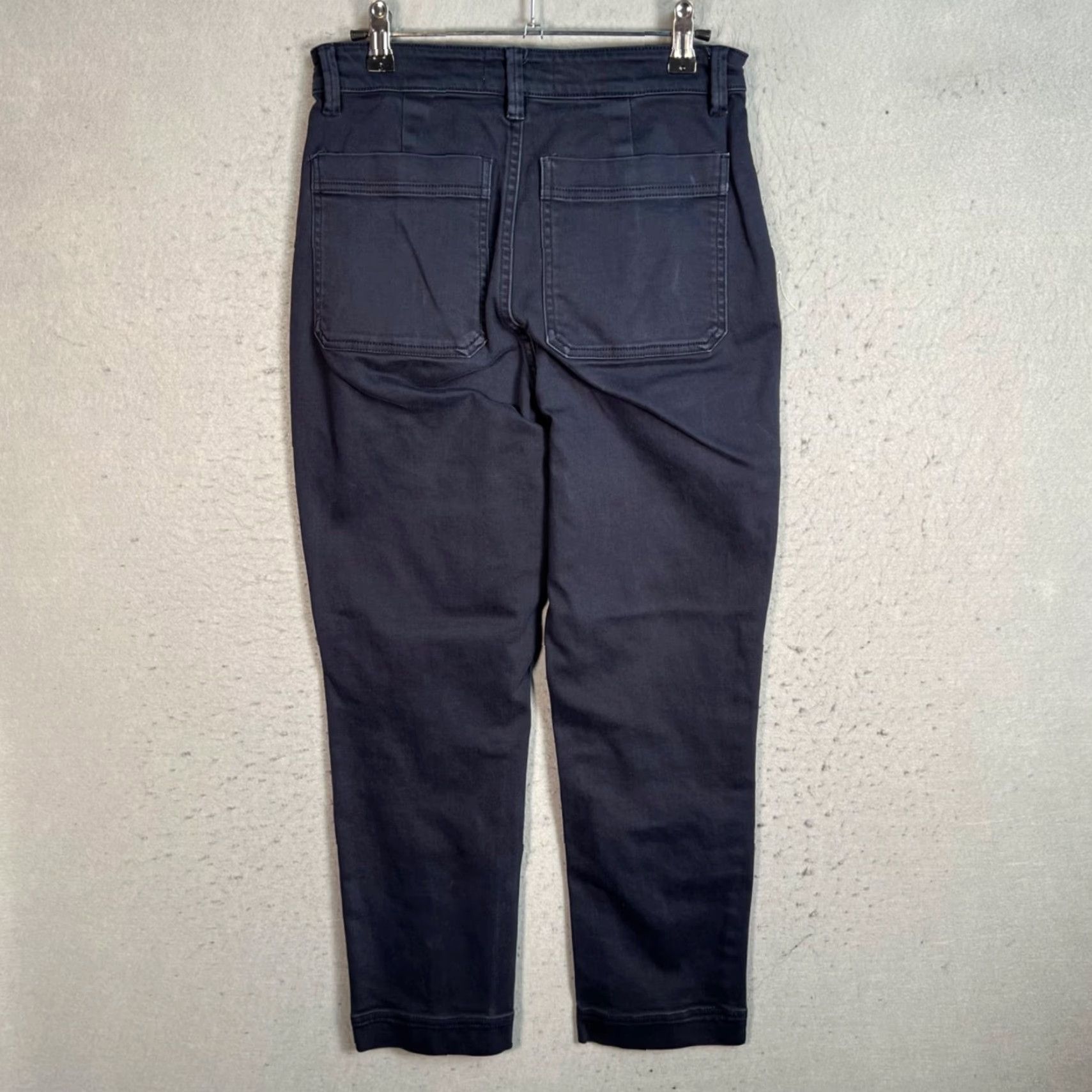 Everlane Everlane Pants Slim Cropped Tapered Womens 0 Navy Blue Cotton Blend Casual Cropped Style blog? Size 25" / US 0 / IT 36 - 2 Thumbnail