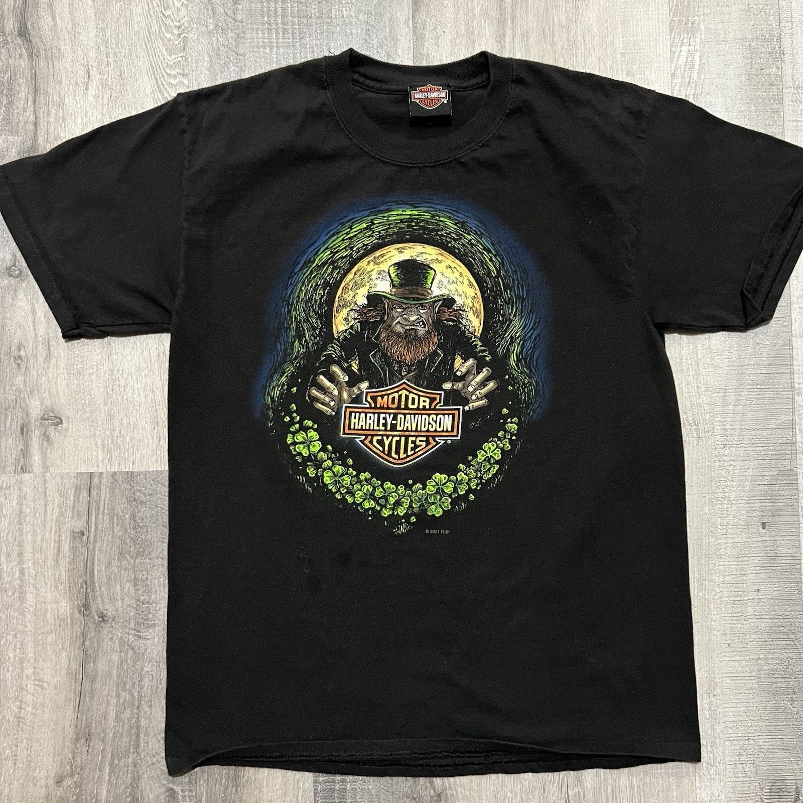 Harley Davidson Harley Davidson Twister City Kansas Irish Biker T Shirt M Size US M / EU 48-50 / 2 - 1 Thumbnail