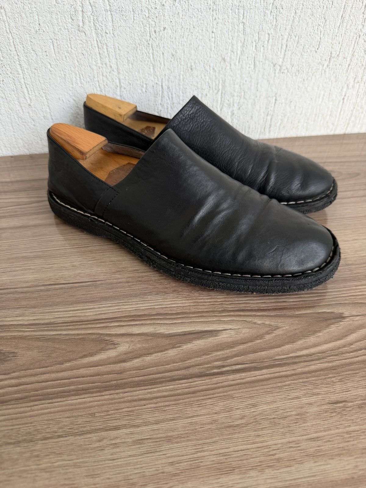 Ann Demeulemeester Leather mules clogs loafer with creep sole Size US 8 / EU 41 - 3 Thumbnail