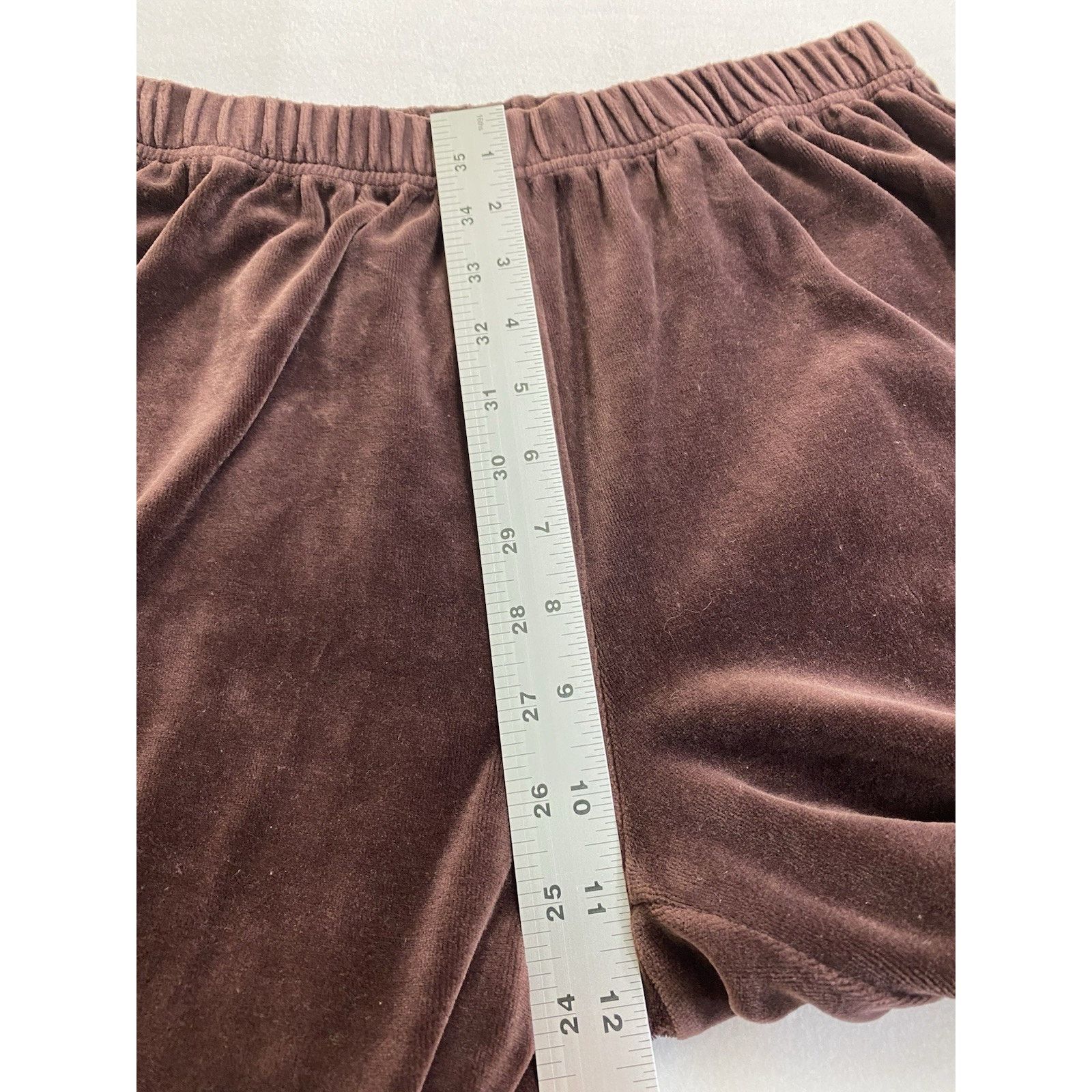 Basic Editions Vintage Womens Medium Dark Brown Velour Tracksuit Set Y2K Size 27" / US 4 / IT 40 - 15 Thumbnail
