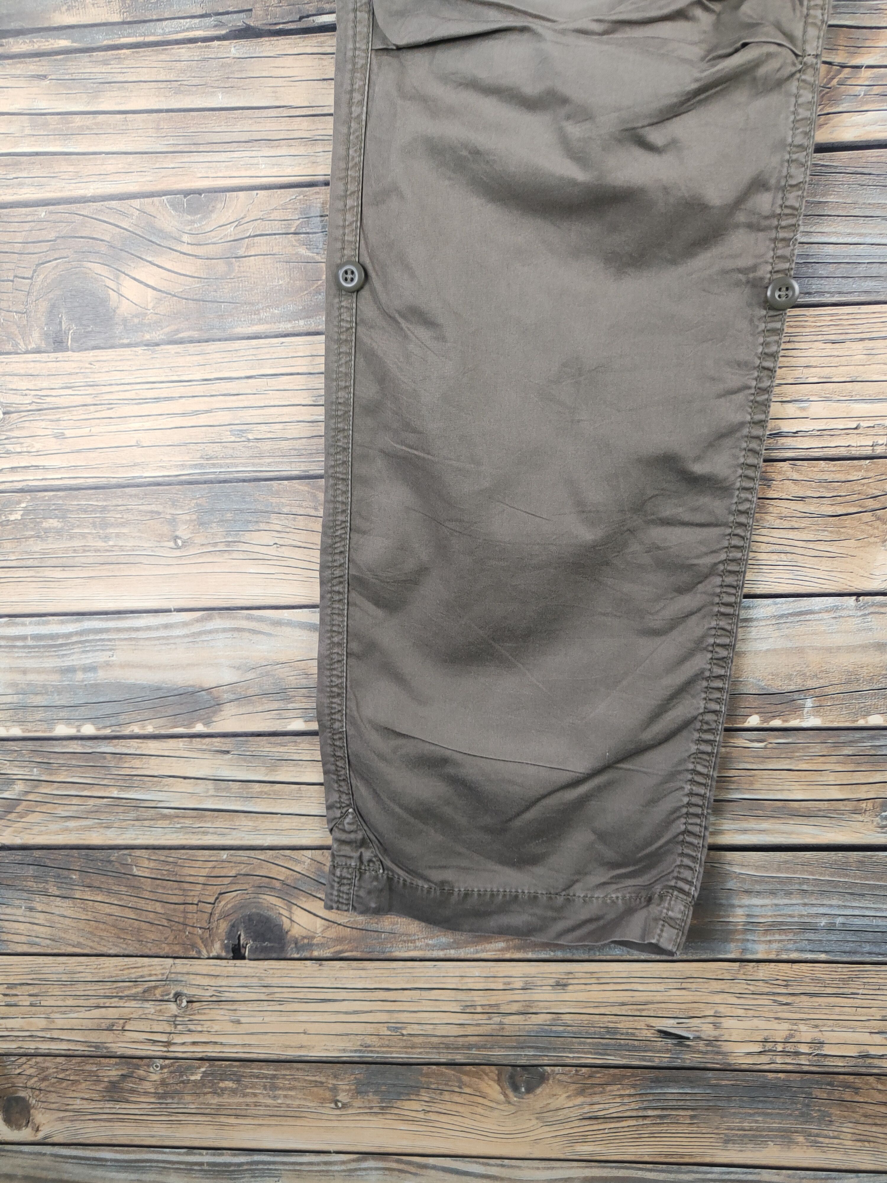 Japanese Brand DL Back Number Olive Multipocket Cargo Pants #46-234T Size US 32 / EU 48 - 4 Thumbnail