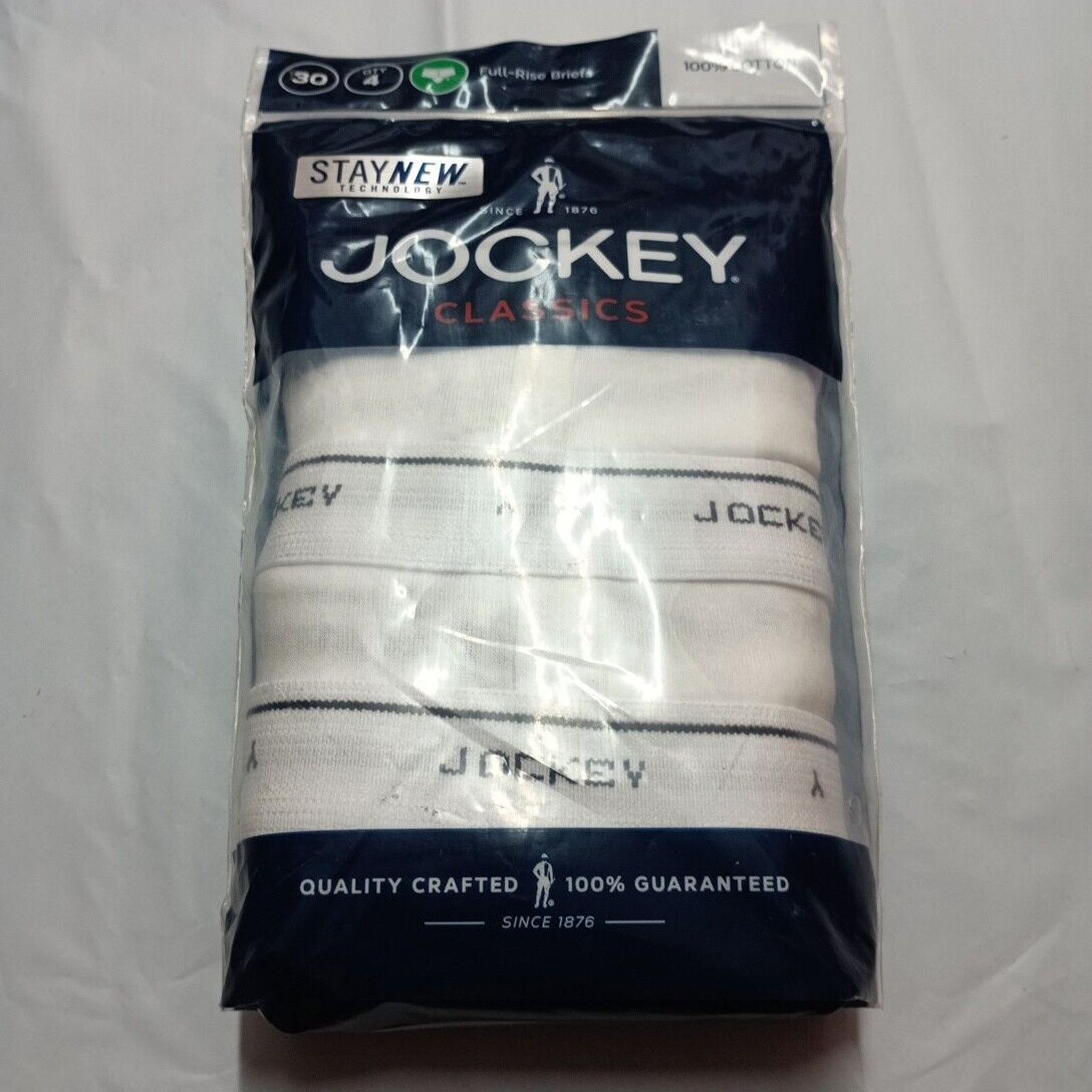 Jockey Jockey Classic Underwear Men's White 4 Pack Briefs Size 30 Size 30 - 1 Thumbnail