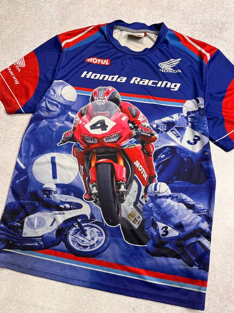 Vintage VINTAGE HONDA RACING MOTO GRAPHIC T-SHIRT L Size US L / EU 52-54 / 3 - 3 Thumbnail