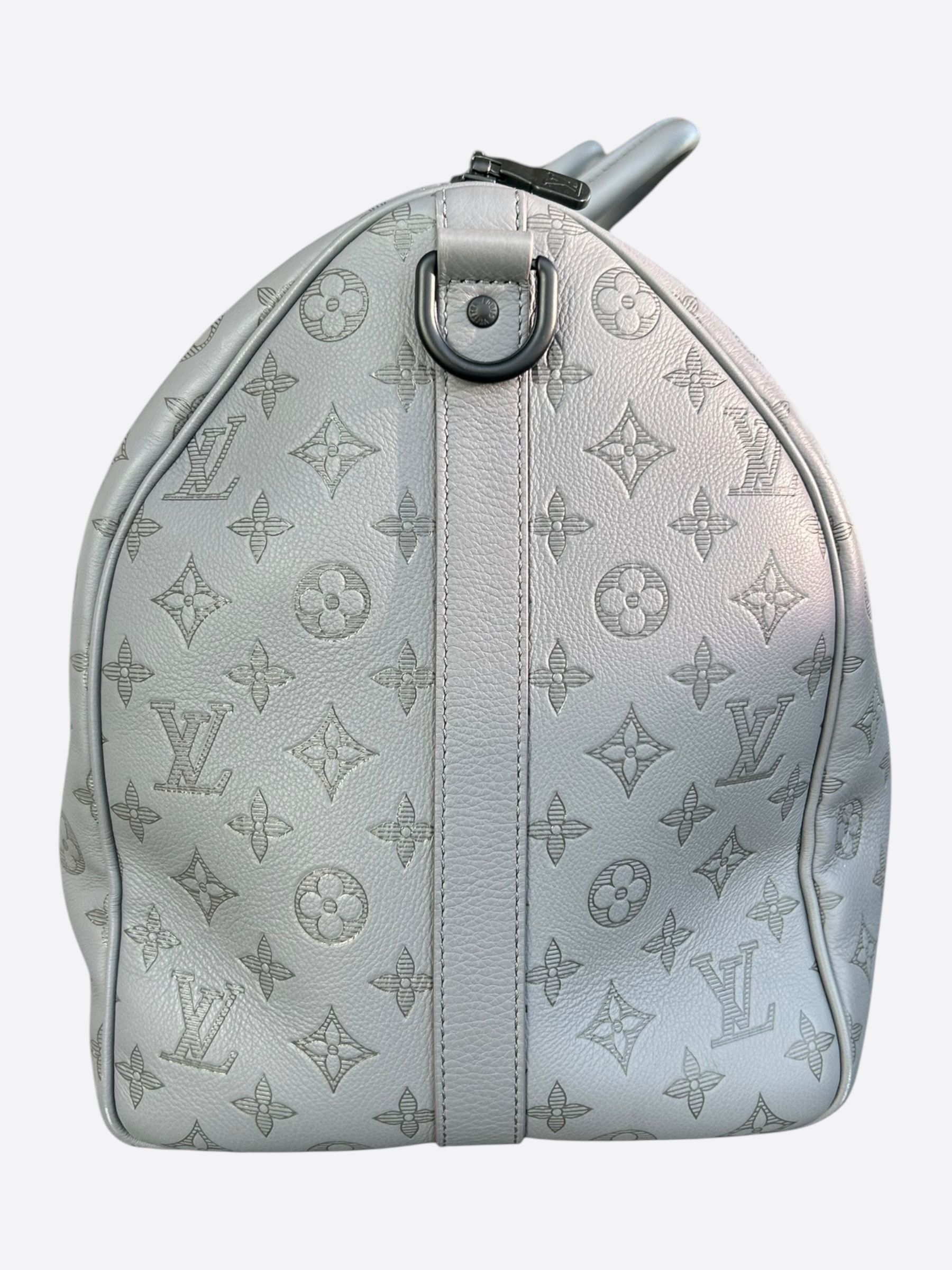 Louis Vuitton Louis Vuitton Grey Monogram Shadow Keepall 50 Size ONE SIZE - 2 Thumbnail