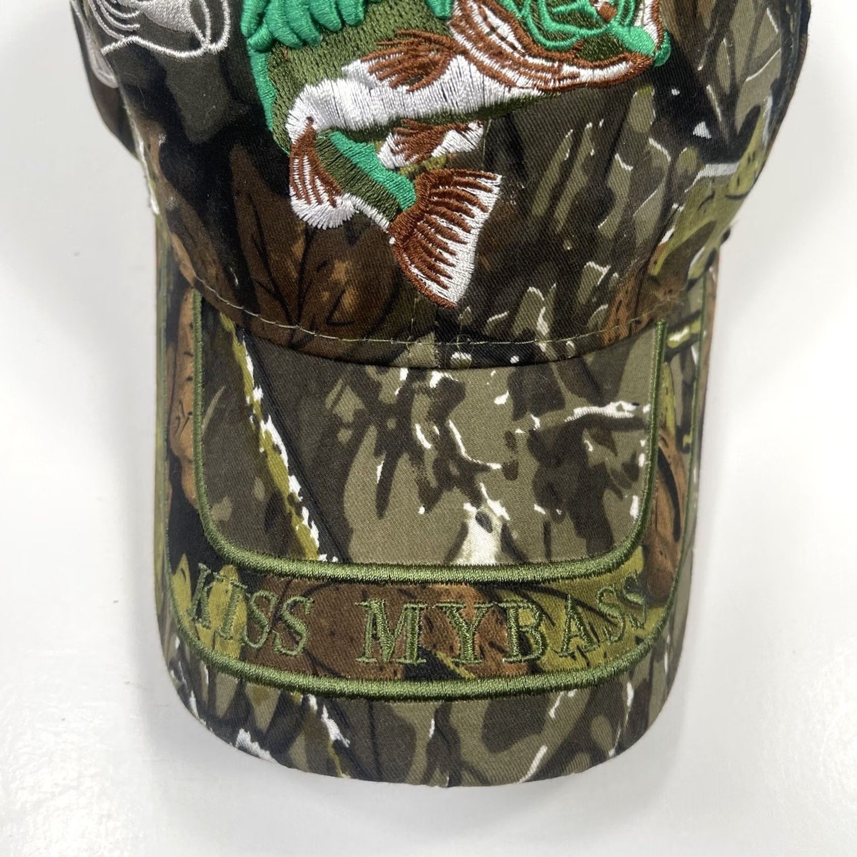 Vintage Unbranded Hat Adult Camouflage Adjustable StrapBack Cap Kiss My Bass Fishing - Vintage Size ONE SIZE - 3 Thumbnail