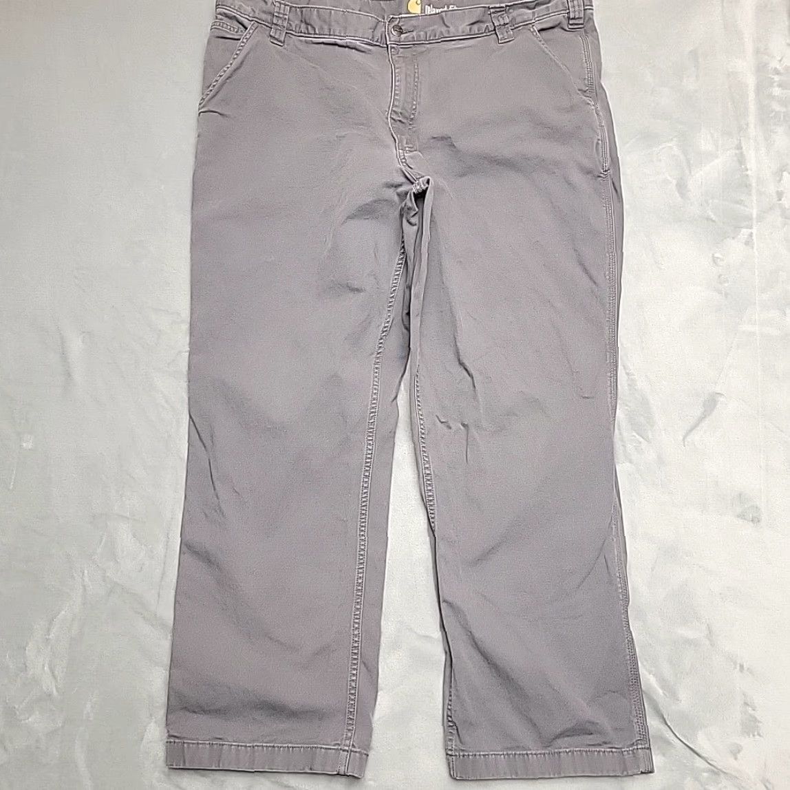 Carhartt VINTAGE Carhartt Pants Mens 42x30 Gray Canvas Relaxed Fit Cargo Work 102291 Size US 42 / EU 58 - 2 Thumbnail