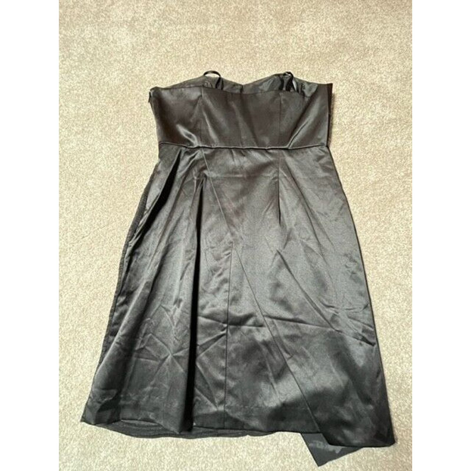 Other BCBGeneration Y2K Dress 8 Fit Flare Asymmetric Lined Black Size M / US 6-8 / IT 42-44 - 4 Thumbnail