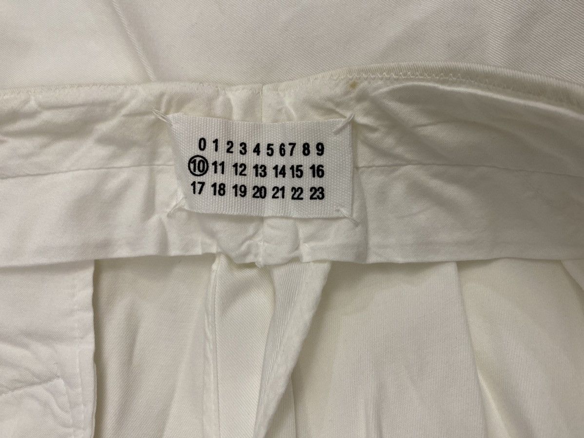 Maison Margiela Maison Margiela 🇮🇹 White Triple Pleated Seam Trouser 52 NEW Size US 36 / EU 52 - 2 Thumbnail