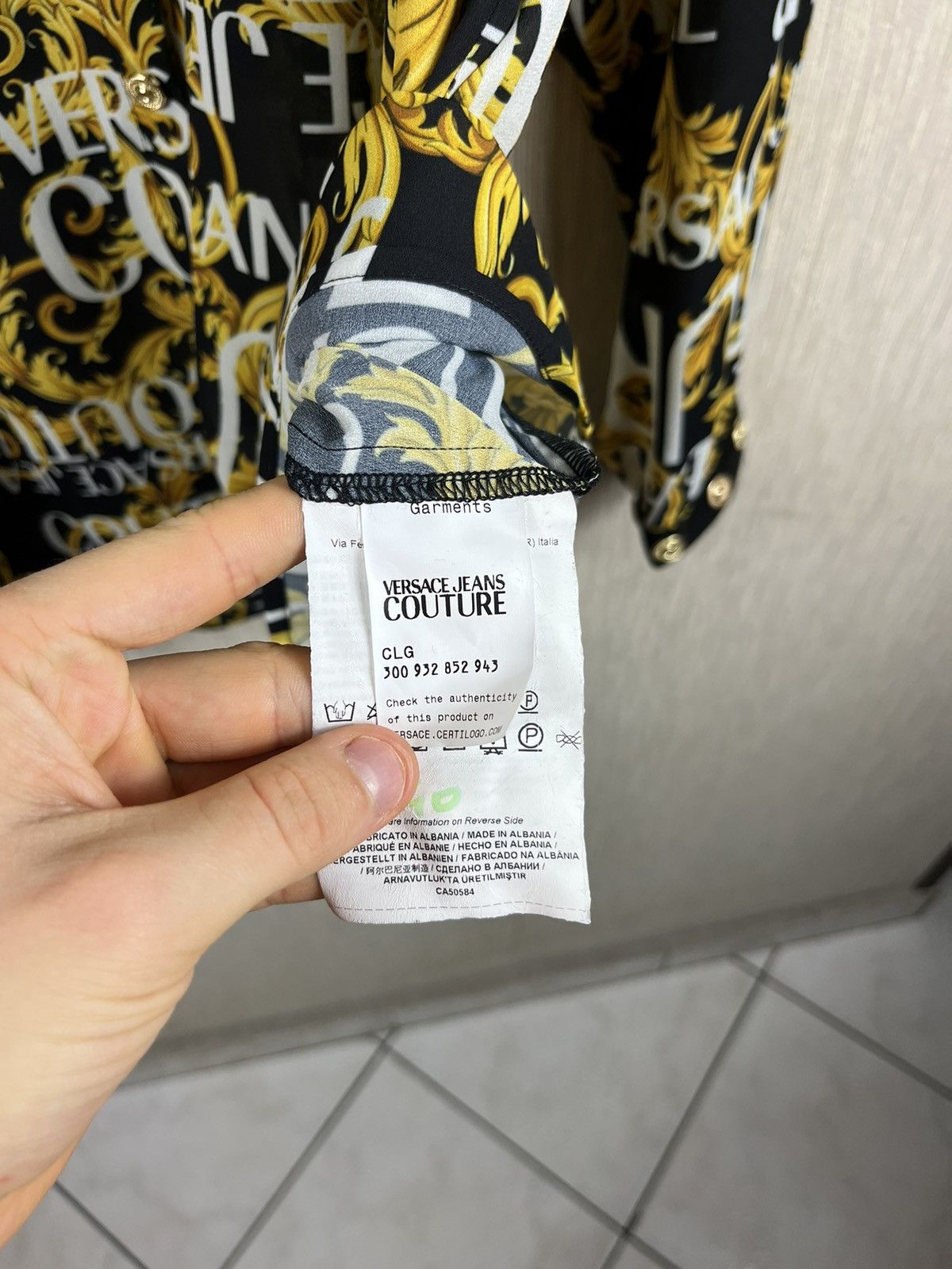 Versace × Versace Jeans Couture Versace Jeans Couture full print shirt gold details monogram Size US L / EU 52-54 / 3 - 20 Thumbnail