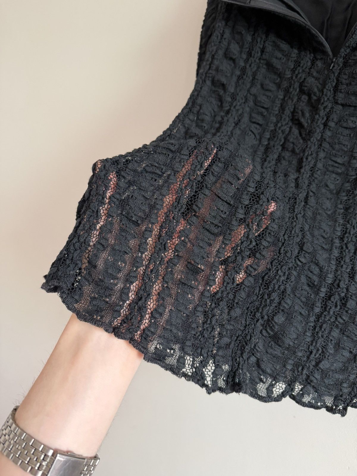 Vintage Sheer Lace Midi Skirt Size 28" / US 6 / IT 42 - 6 Thumbnail