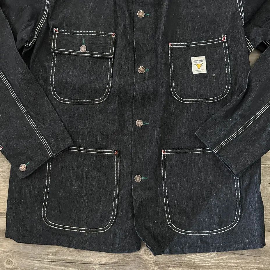 Other Vintage 70s Mahagamage 007 KGBR Unlined Denim Chore Jacket Size US M / EU 48-50 / 2 - 2 Thumbnail