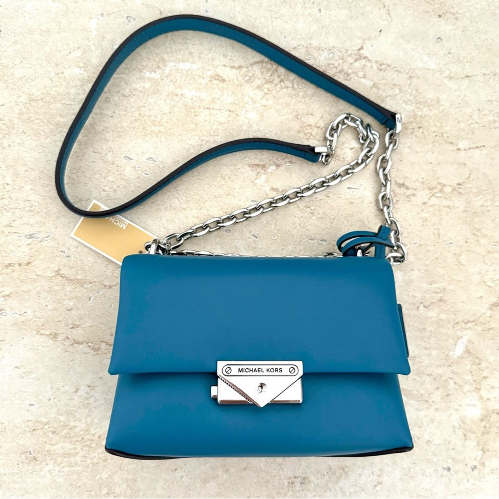 Michael Kors NWT! MICHAEL KORS Cece Teal Handbag, Small, MSRP.$448 Size ONE SIZE - 1 Thumbnail
