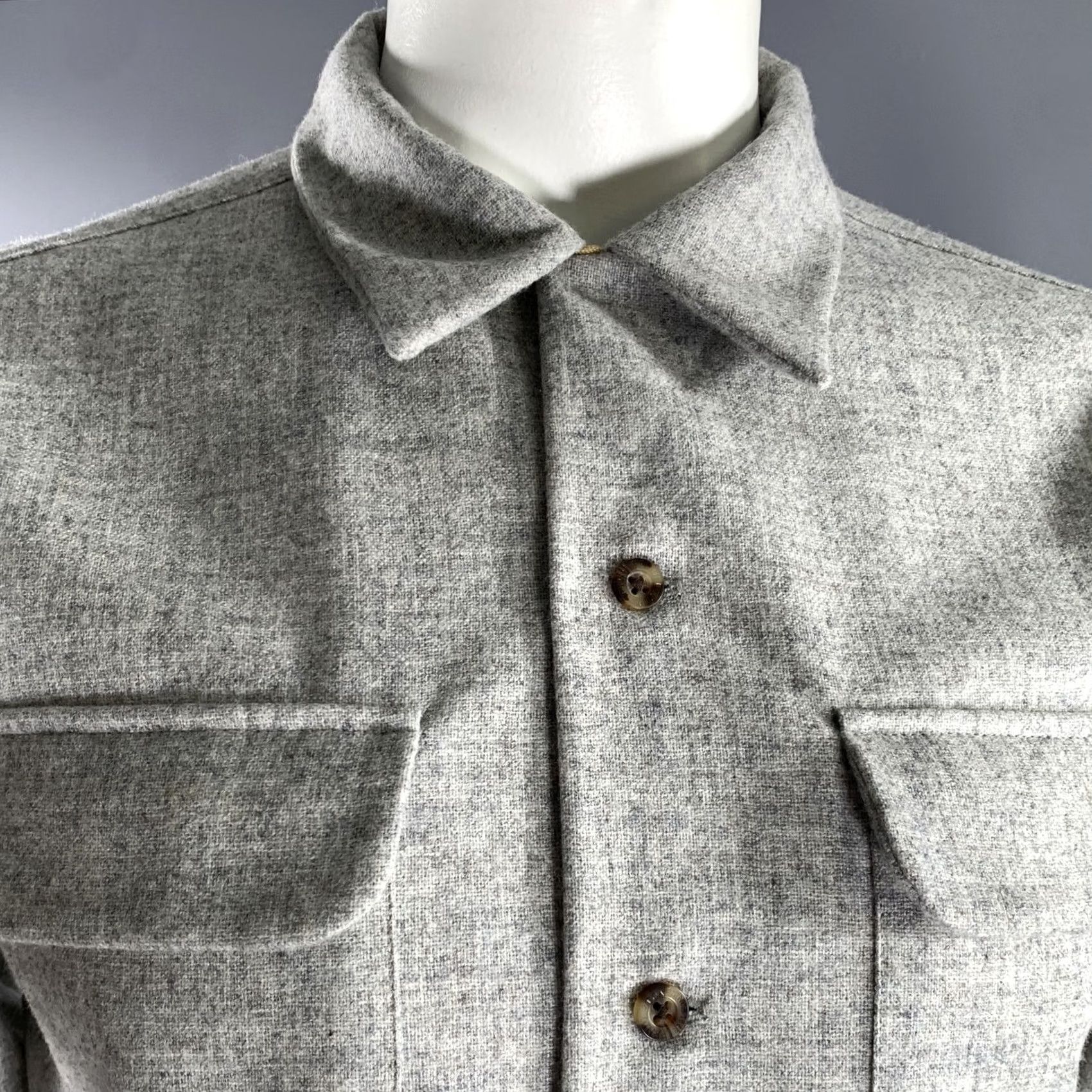 Pendleton PENDLETON Long Sleeve Shirt Size M Grey Heather Wool Size US M / EU 48-50 / 2 - 2 Thumbnail