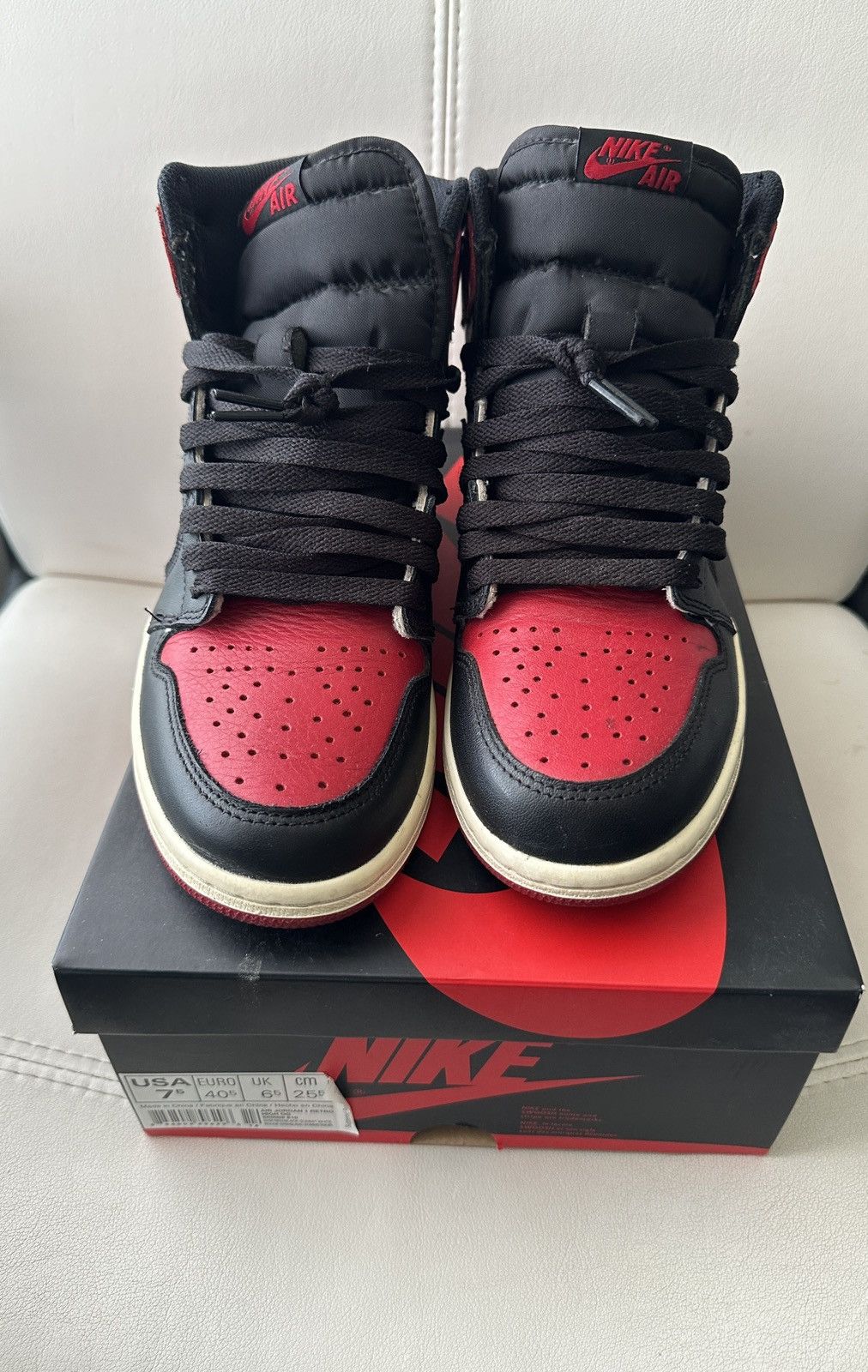Jordan Brand Jordan 1 bred toe Size US 7.5 / EU 40-41 - 11 Thumbnail