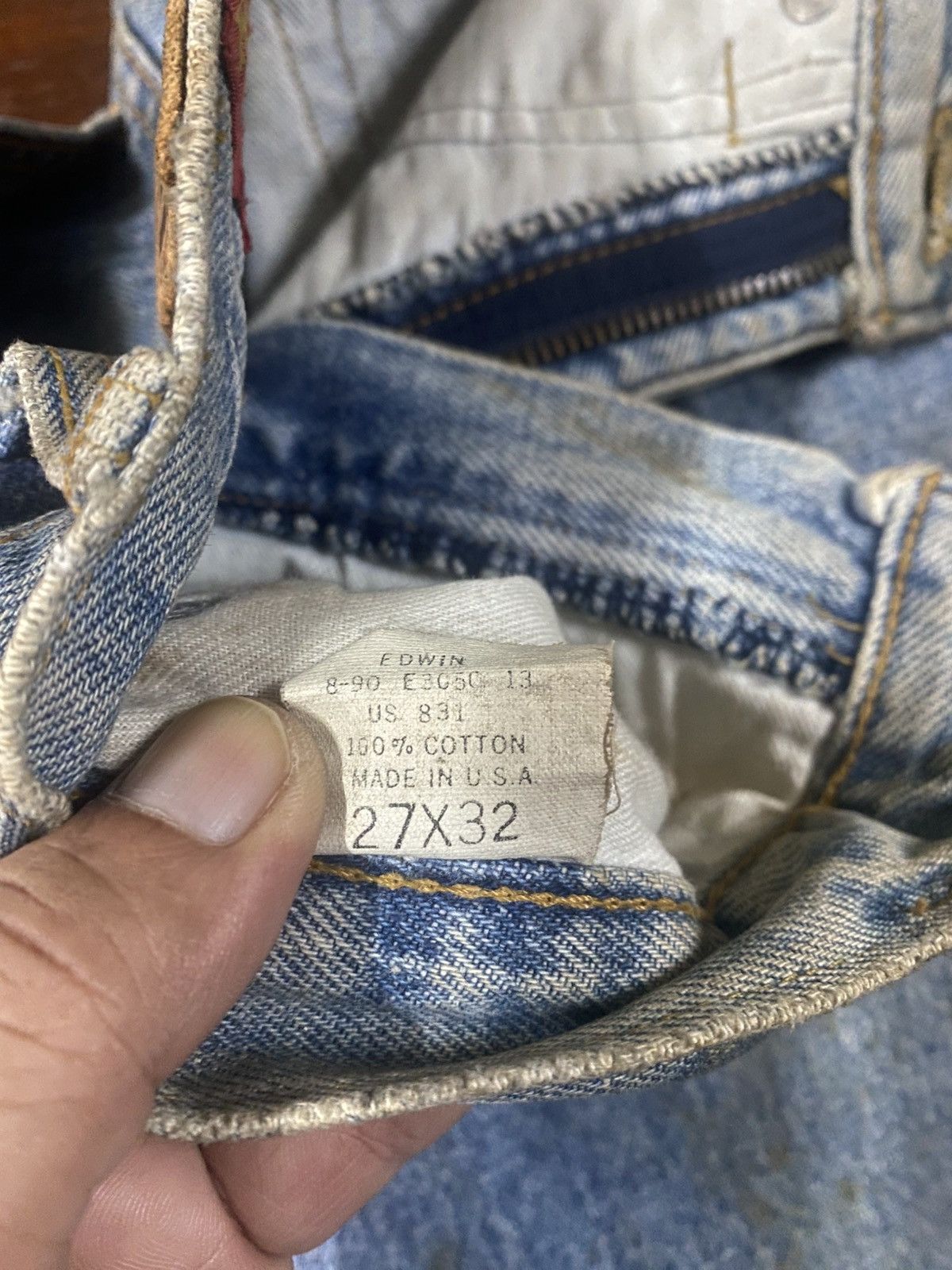 Edwin Vintage 80s Edwin made in USA Western baggy cropped Jeans Size US 27 - 16 Thumbnail