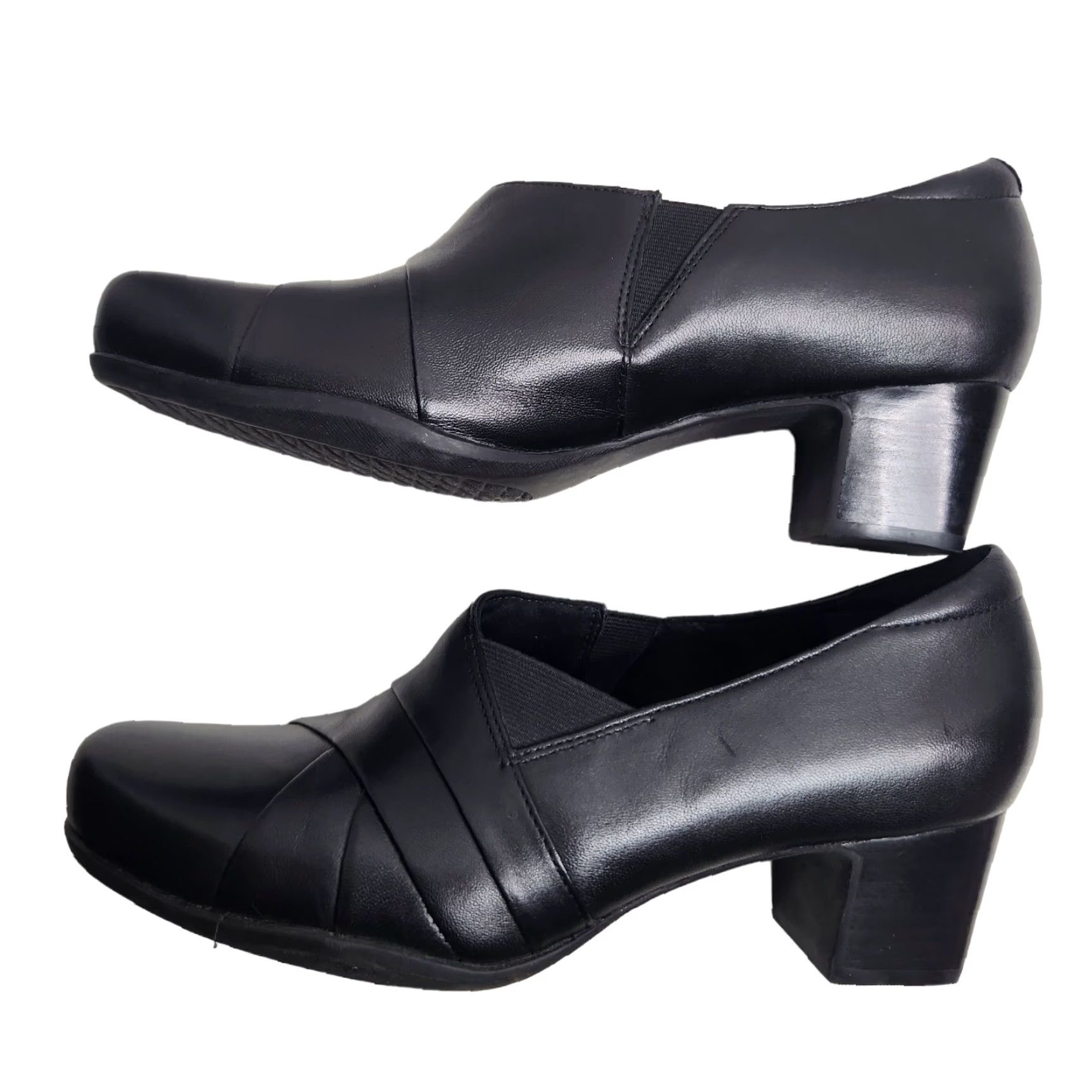 Clarks Clarks Collection Women's Black Casual Slip-On Heeled Loafer Size 10 M Size US 10 / IT 40 - 4 Thumbnail