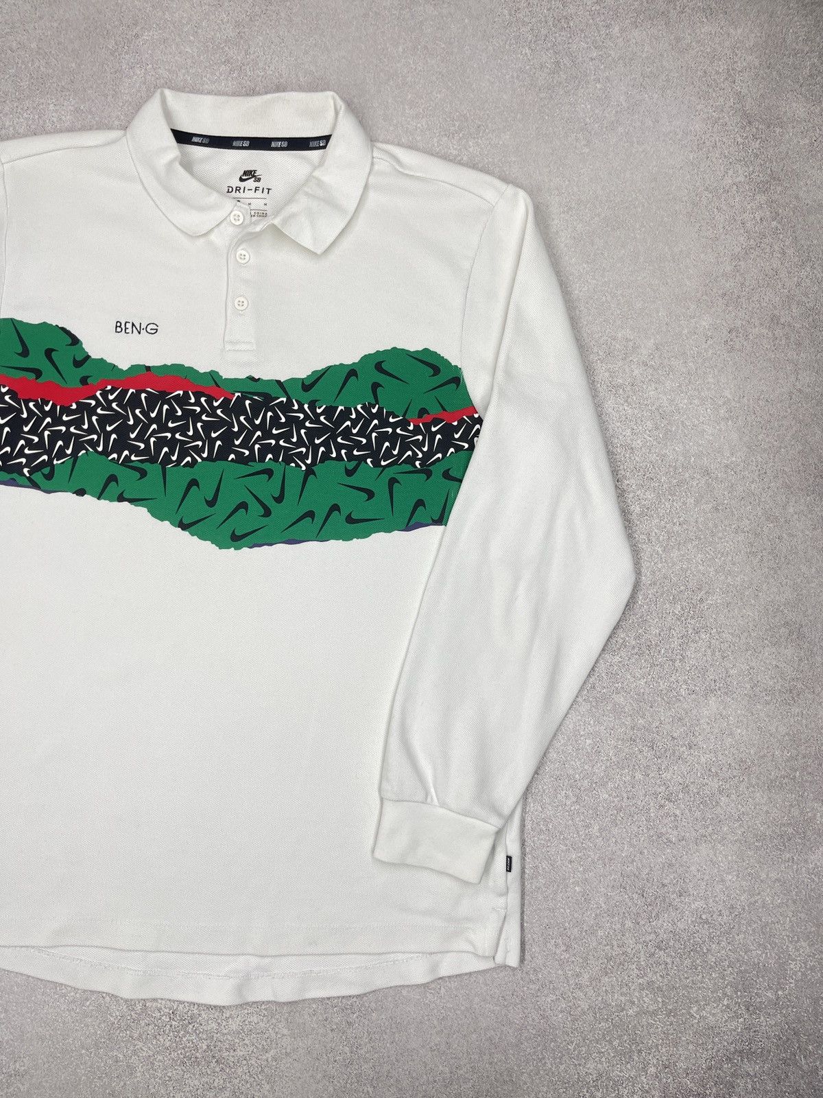 Nike Nike SB Dri Fit Ben G Skaterboards Polo Longsleeve Rugby Size US M / EU 48-50 / 2 - 3 Thumbnail