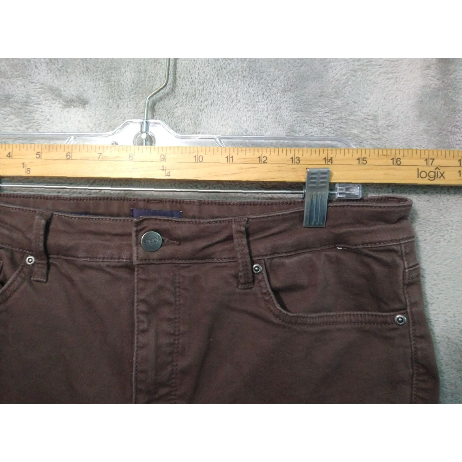 NYDJ NYDJ Jeans Women 14 Brown Denim Bootcut High Rise Stretch 5-Pocket 27 Inseam NYDJ Tummy Tuck Solid Button Zip Size 36" / US 14 / IT 50 - 3 Thumbnail
