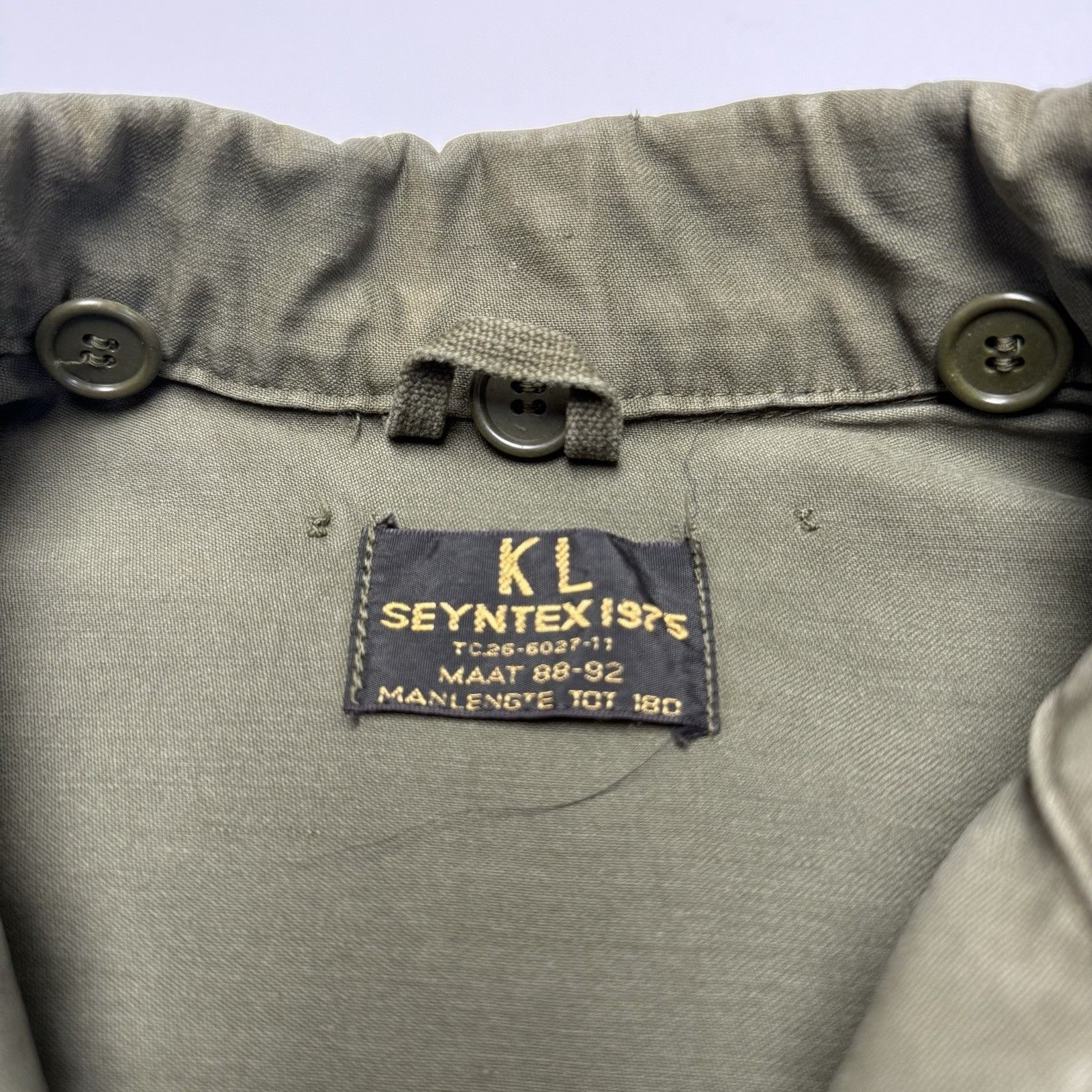 Vintage Vintage Military Slant Pocket Jacket Mens Large Green Seynte Size US L / EU 52-54 / 3 - 8 Thumbnail