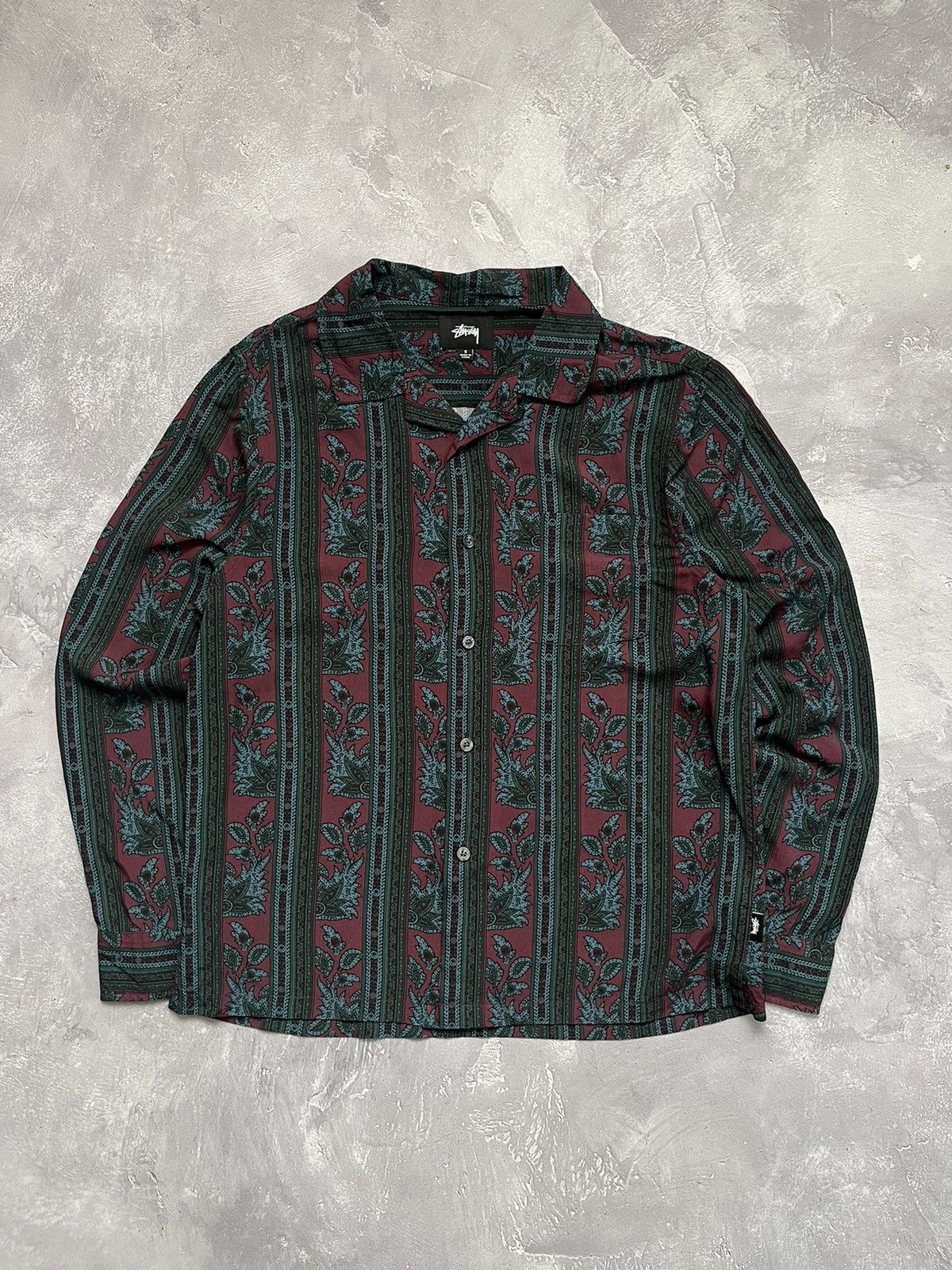 Stussy Stüssy Halftone Flower Shirt | Grailed