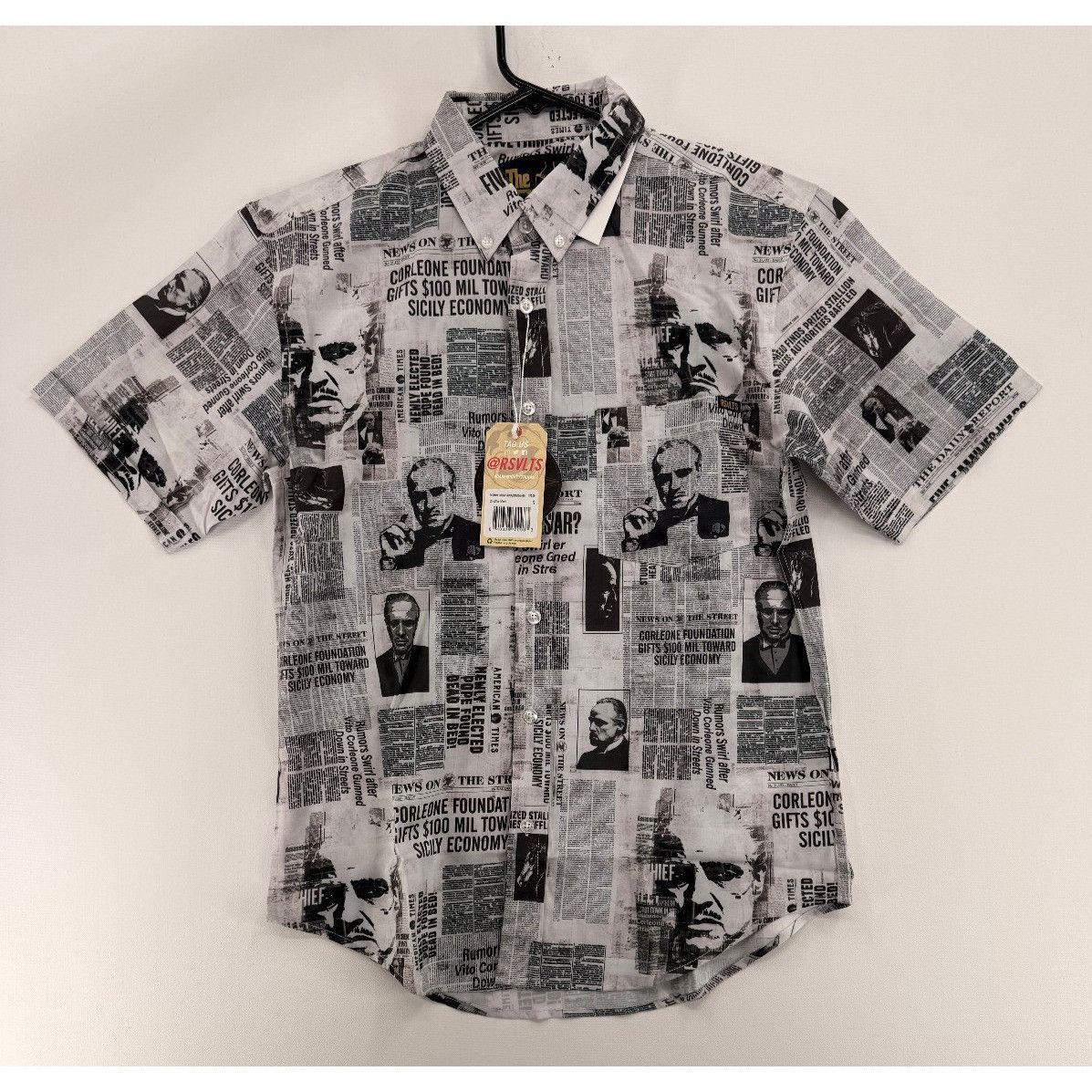 Other RSVLTS The Godfather Headlines AOP Button Shirt Mens S NWT Size US S / EU 44-46 / 1 - 1 Thumbnail