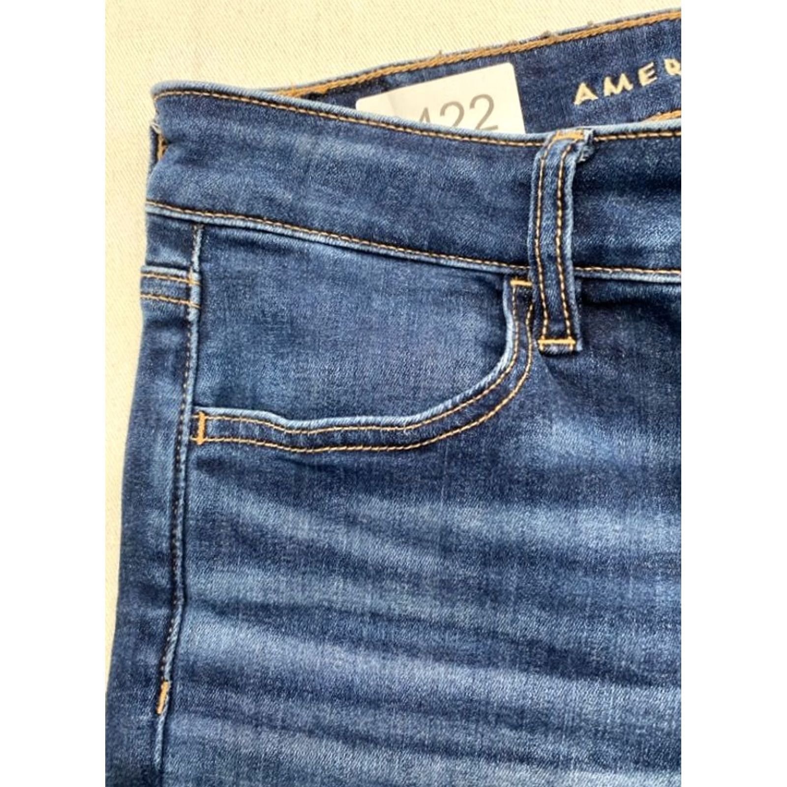 American Eagle Outfitters VINTAGE American Eagle Jeans 6 Short Blue Denim Ankle Stretch 29x27 Womens Size 28" / US 6 / IT 42 - 4 Thumbnail